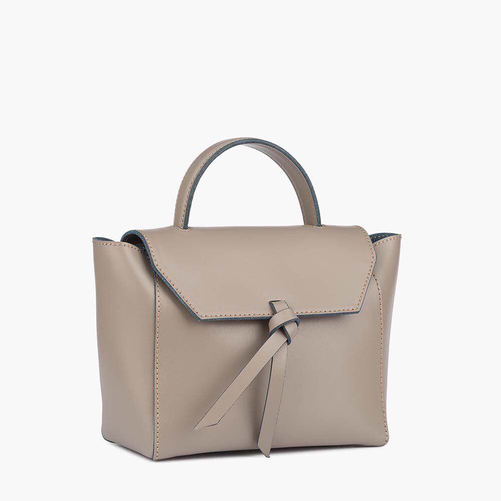 Siena Mini Satchel - Fango — ALEXANDRA DE CURTIS | Italian Leather ...