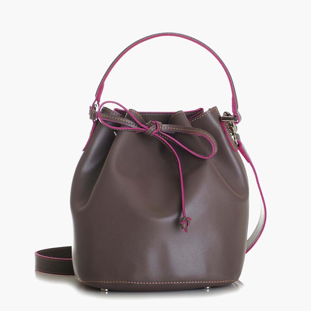 Bella Mini Bucket - Taupe — ALEXANDRA DE CURTIS | Italian Leather ...