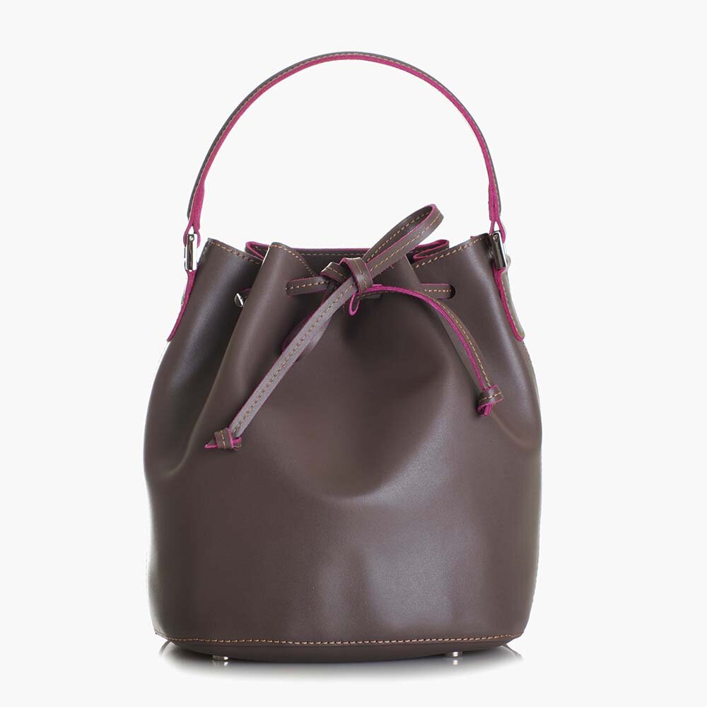 Bella Mini Bucket - Taupe — ALEXANDRA DE CURTIS | Italian Leather ...