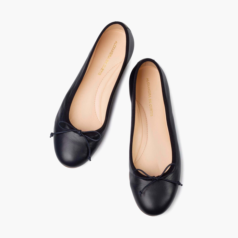 Ballet Flat - Navy — ALEXANDRA DE CURTIS Leather Handbags, & Ballet Flats