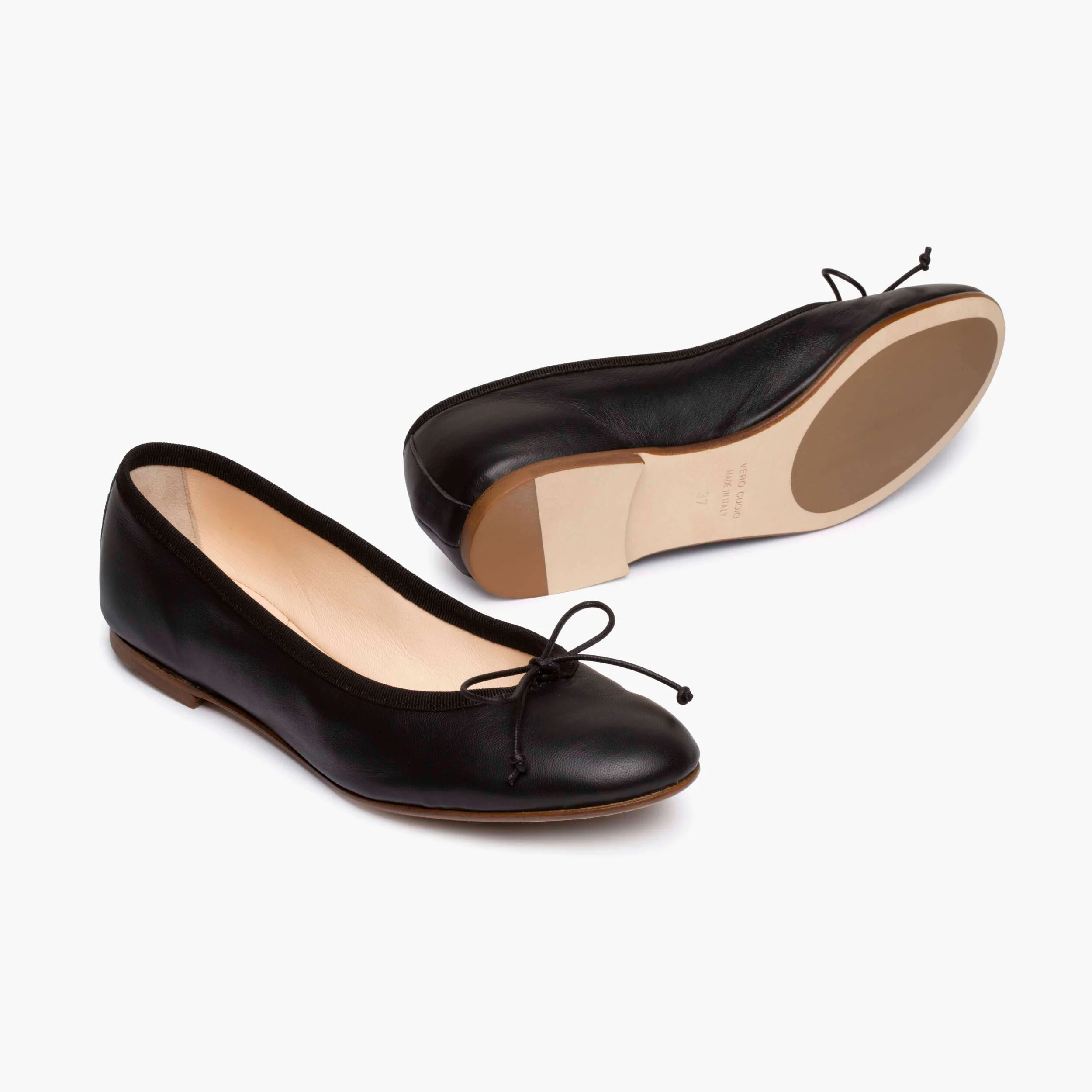 Livia Ballet Flat Black — ALEXANDRA DE CURTIS Italian Leather