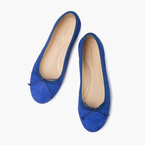 Ballet - Cobalt Blue ALEXANDRA DE CURTIS | Italian Leather Handbags, Purses & Ballet Flats
