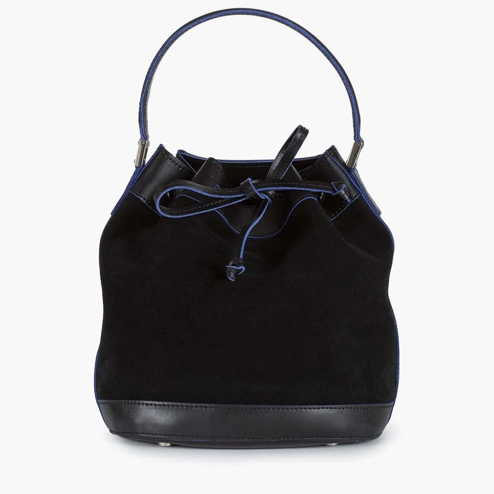 suede bucket bag