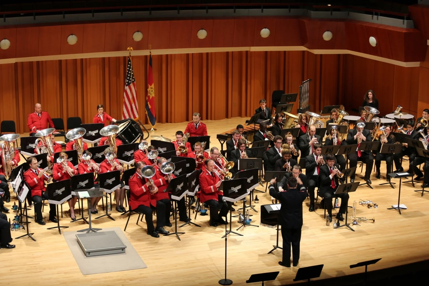 Massed bands: Territorial Band and University of Georgia British Brass Band