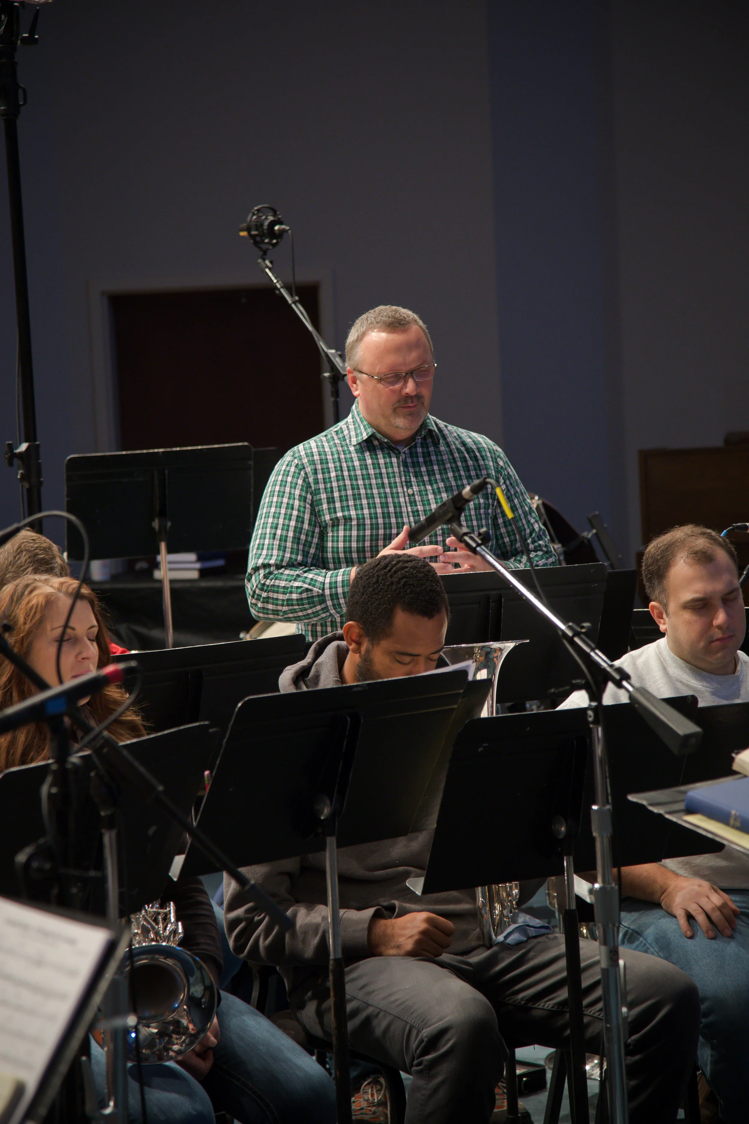  Band Sergeant Captain Mike Harris leads the band in prayer 