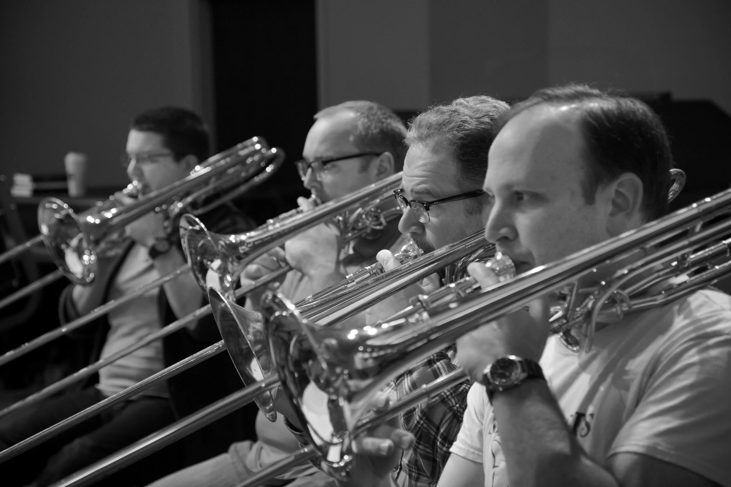 Trombone section: Jason Hathorn, Clarence White, Tom Hanton, Matt Broome 