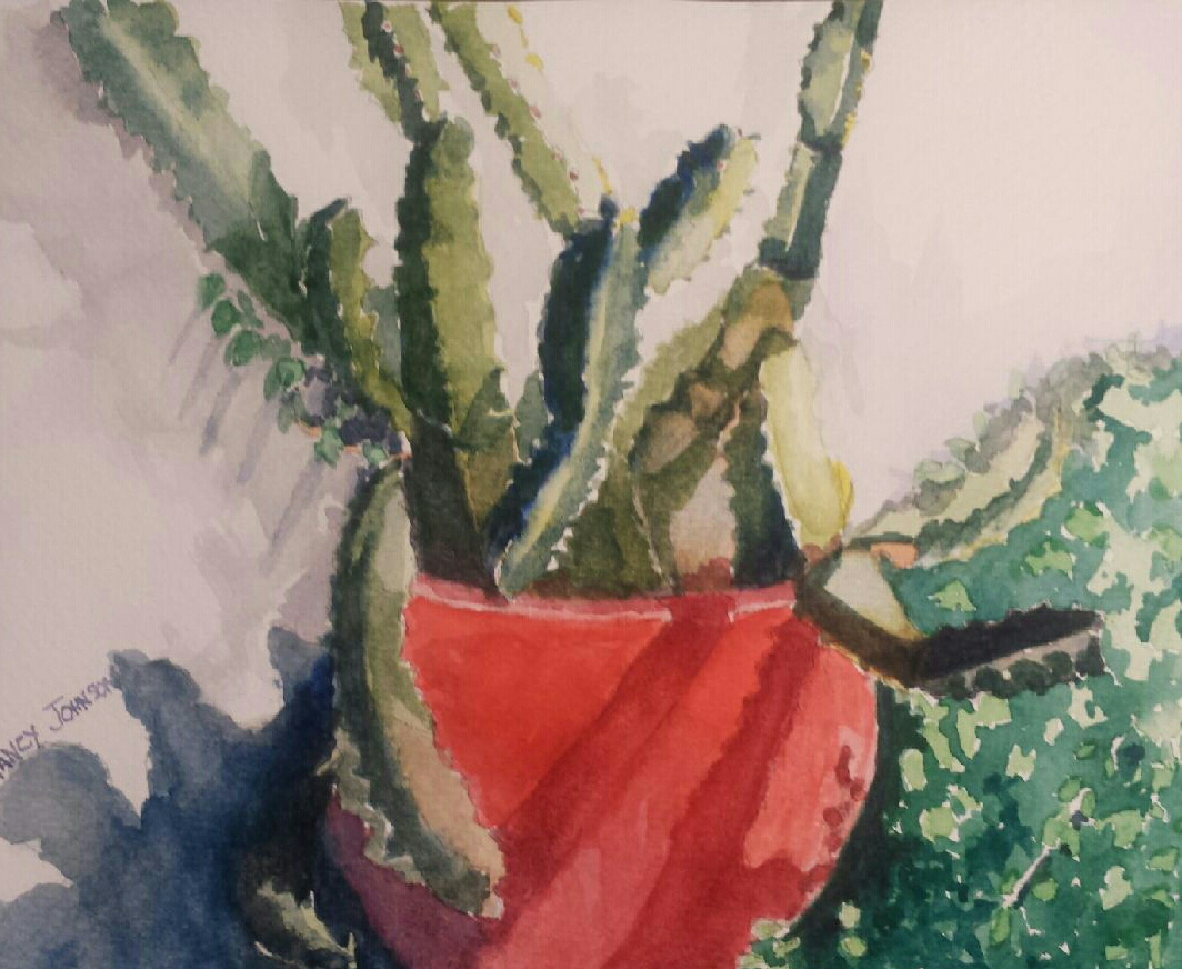 Nancy Johnson, 6" x 6" watercolor