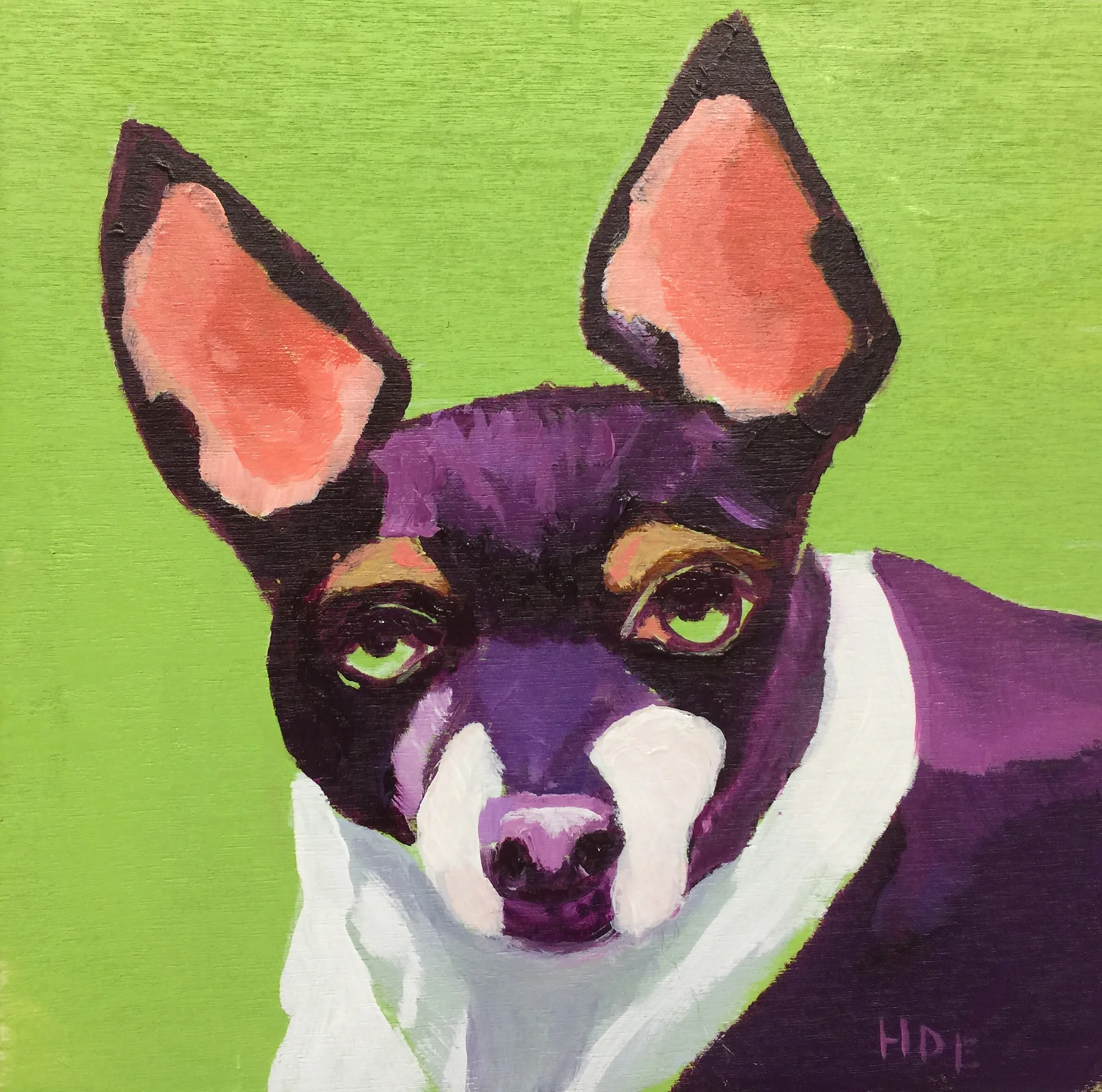 Heather Earnest's, Pep Pep , 6" x 6" ( We miss this little girl!)