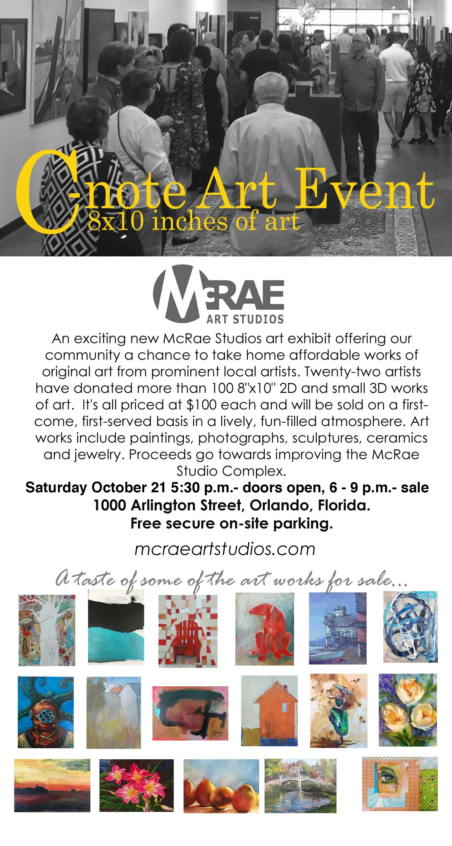 C-Note Art Sale at McRae Art Studios