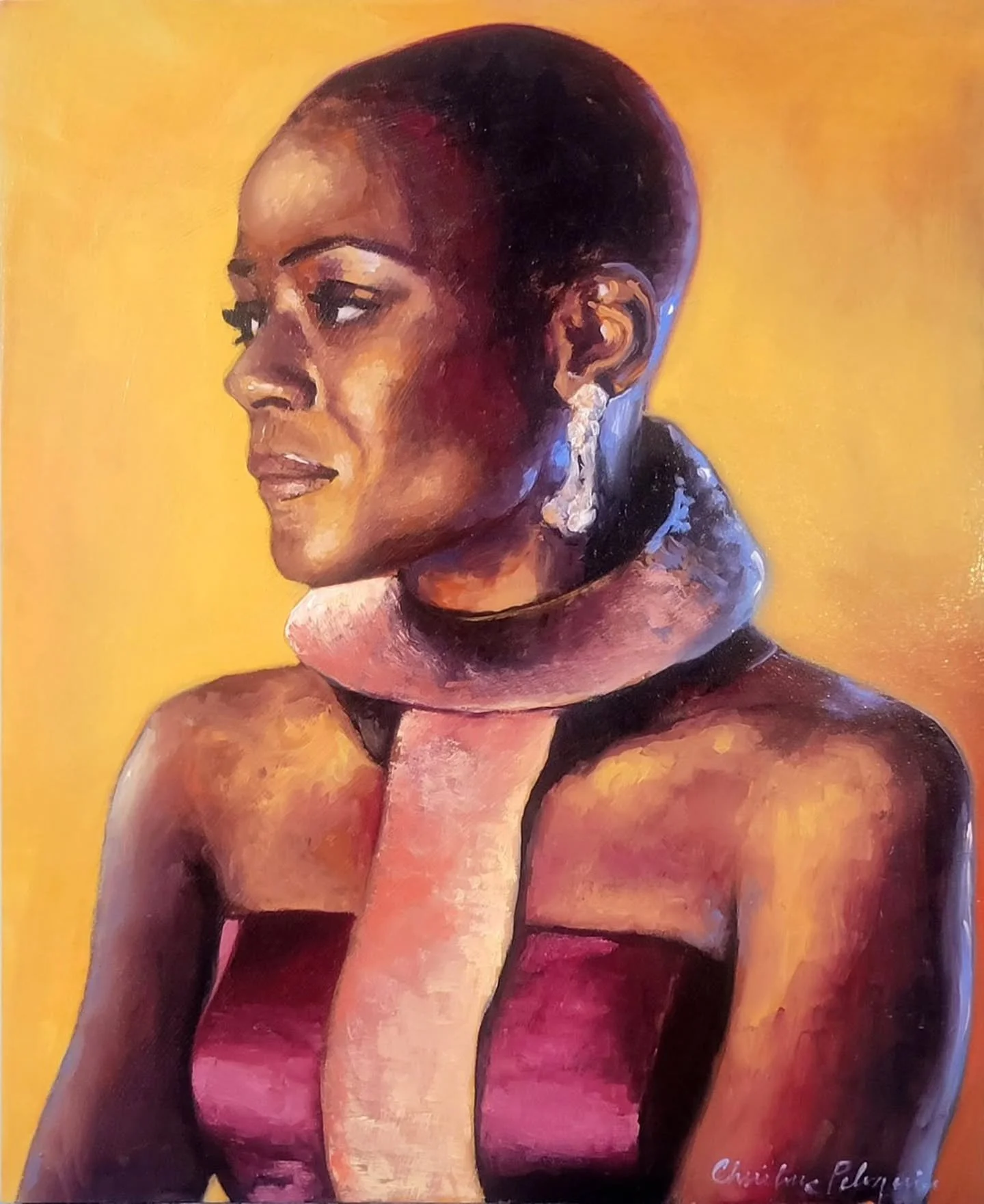 Painting of the Day! THE QUEEN

20&quot; x 16&quot; framed 
Oils on panel board
$750

https://www.christinepeloquin.com/figures-1/the-queen