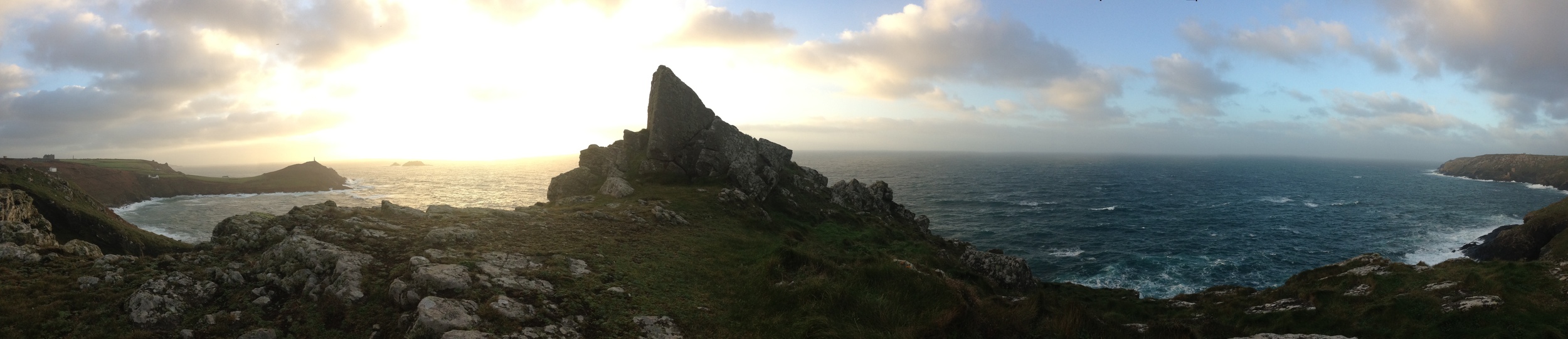 Looking back at Cape Cornwall from South Zown. Day 11.