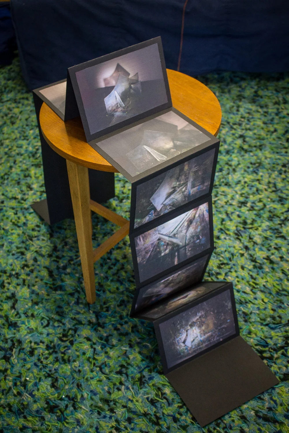 Glorifying The Struggles of Others (Photographic book and installation of glass from Brison Veor’s midden and marks of prevous artists). Day 2.