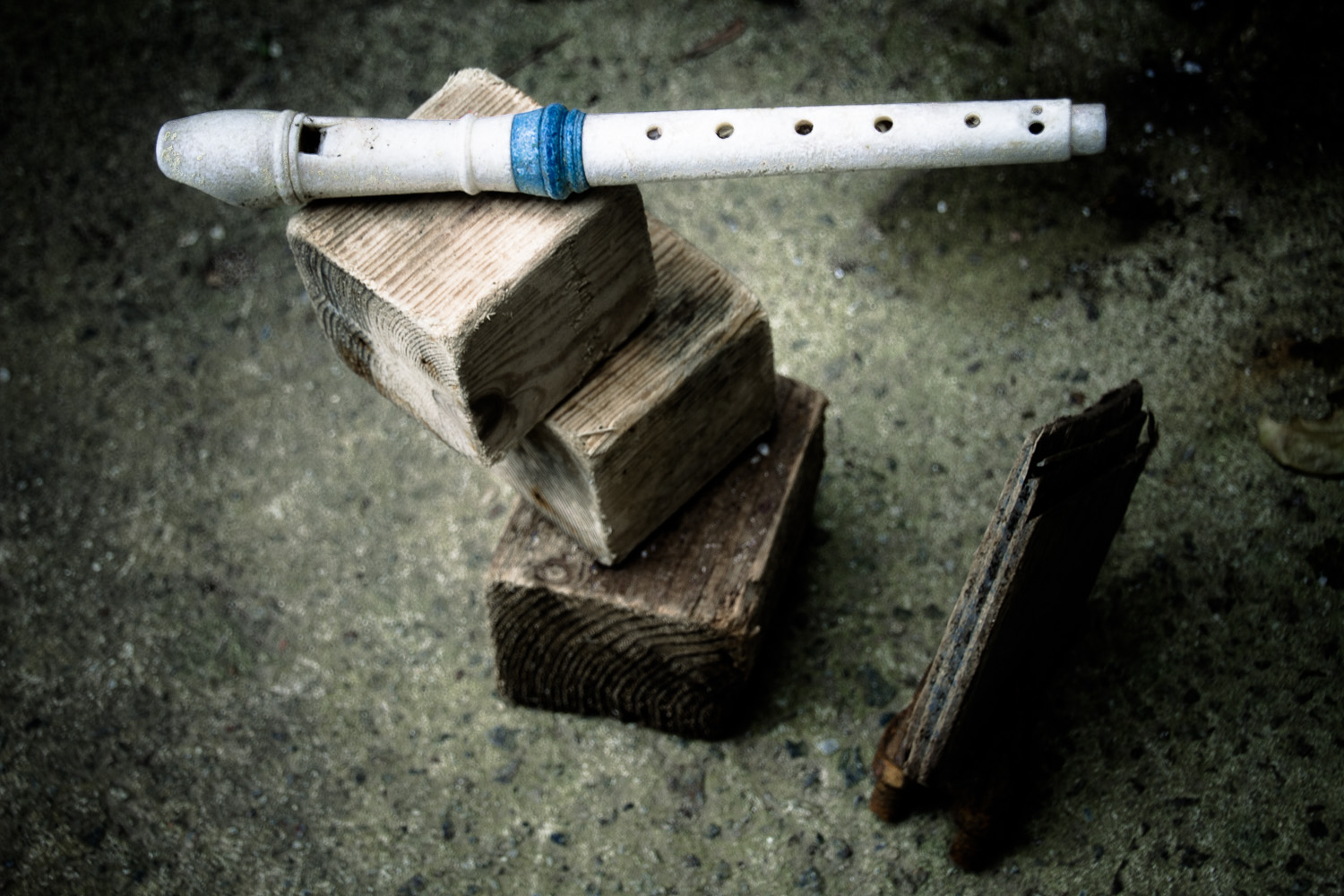 This Reminded Me of Why I Hated Playing the Recorder With Carol Singers (Found objects, Priests Cove). Day 10.