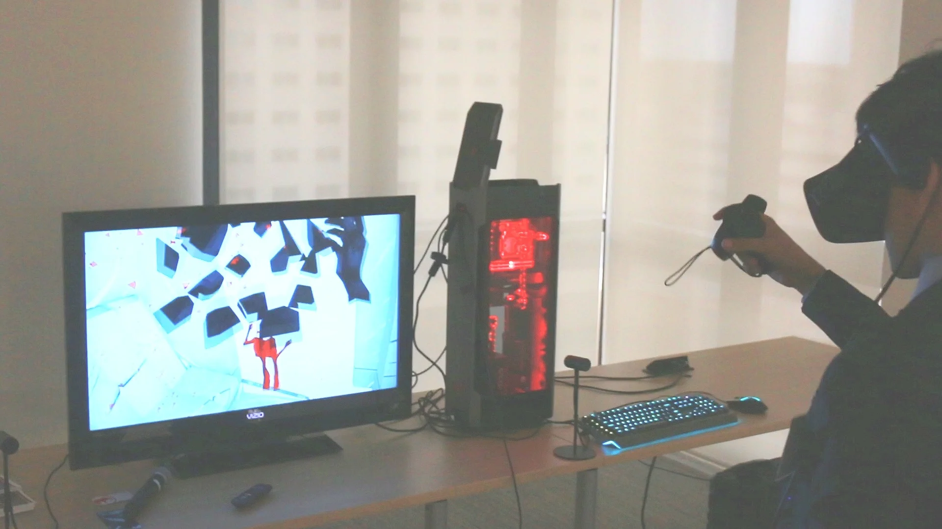 PWC Accounting Employees Enjoying Super Hot VR on the Oculus Rift