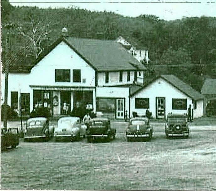 The Wading River General Store during the 1940s. The store had been around since the early part of the 20th Century and was a great hangout for kids.