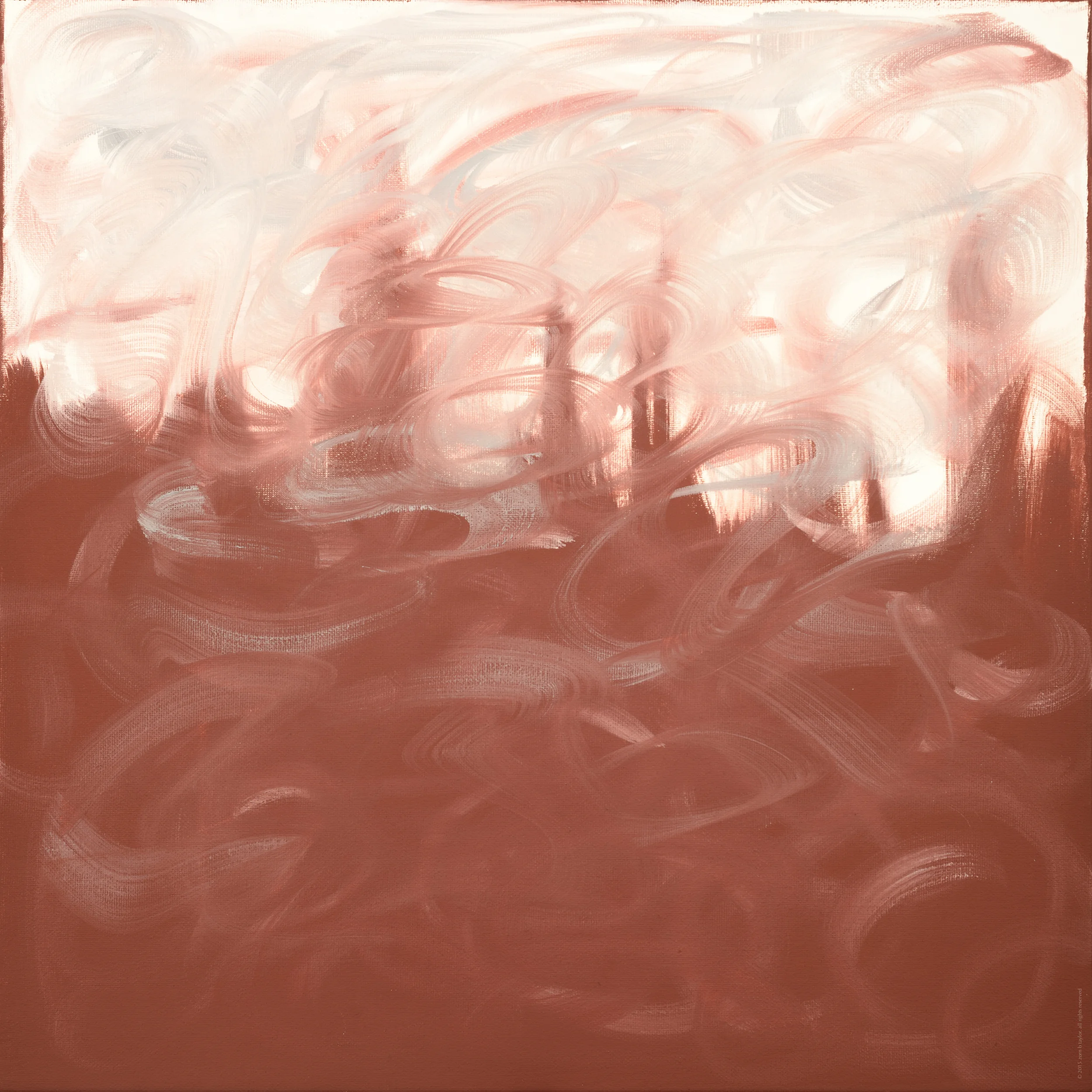 Smoldering 25"x25" Oil on canvas $300 (prints $45)