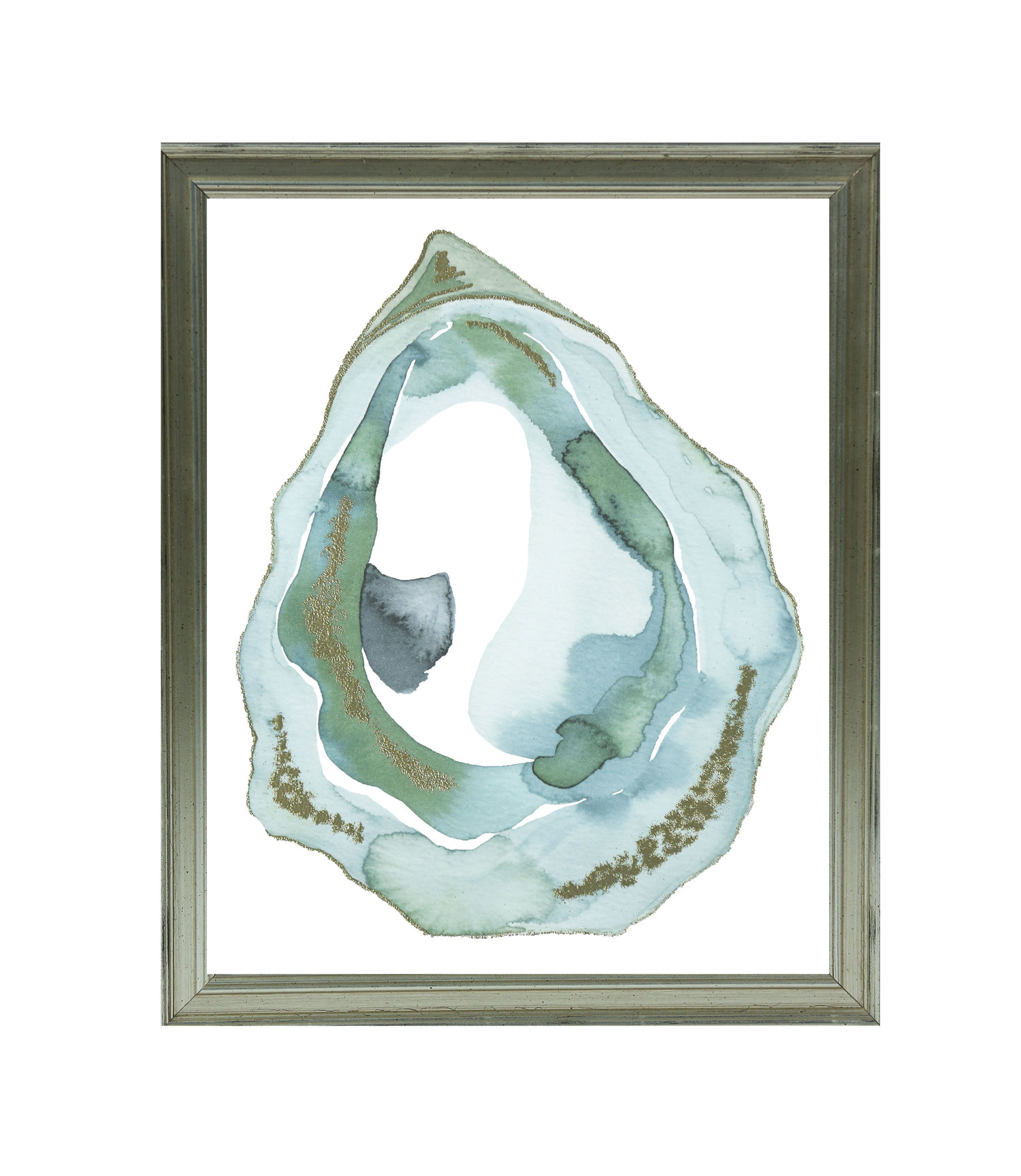 Add Custom Framing Narrow Antique Silver Frame Printed Hues