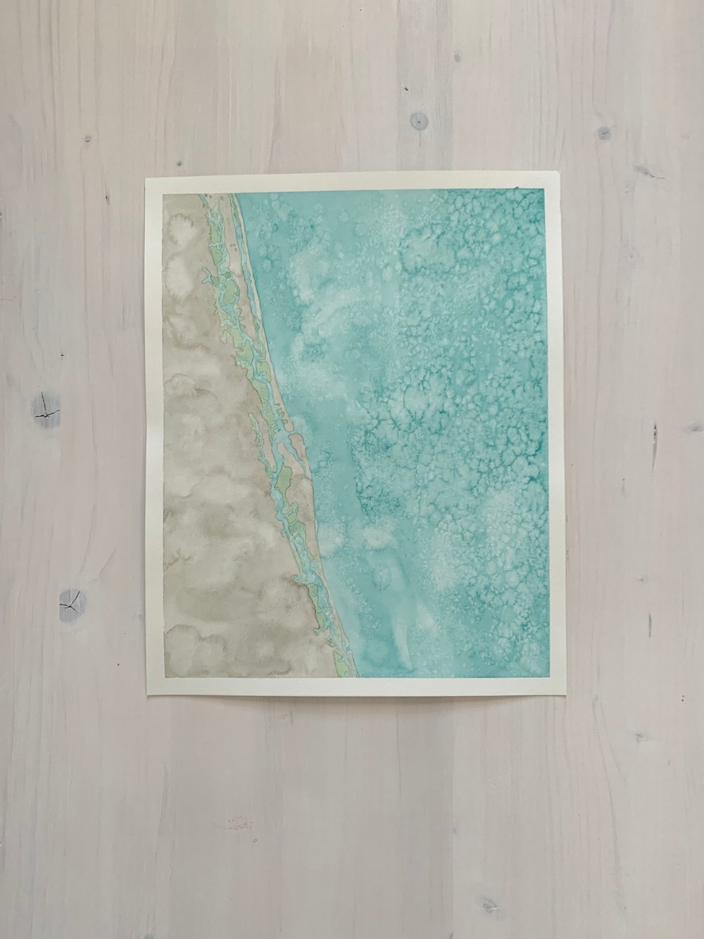 St. Augustine, Florida Original Coastal Watercolor Map — Printed Hues