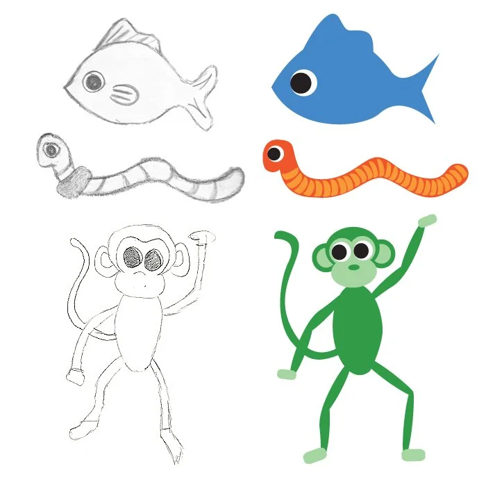 evolution critter sketches and final.jpg