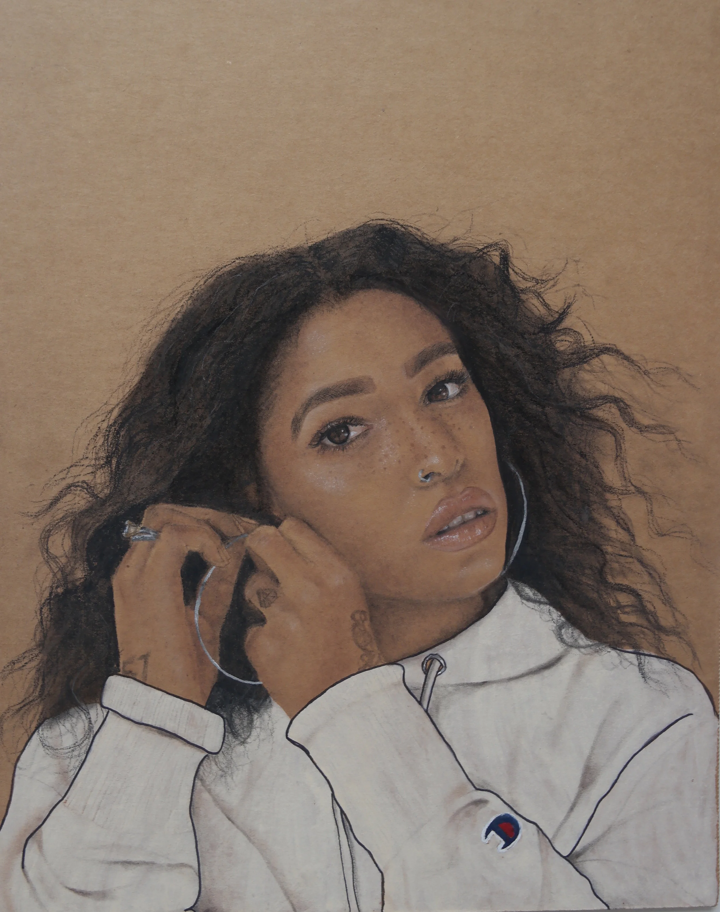   Nokia   |   mixed media on cardboard    |  12 x 18 