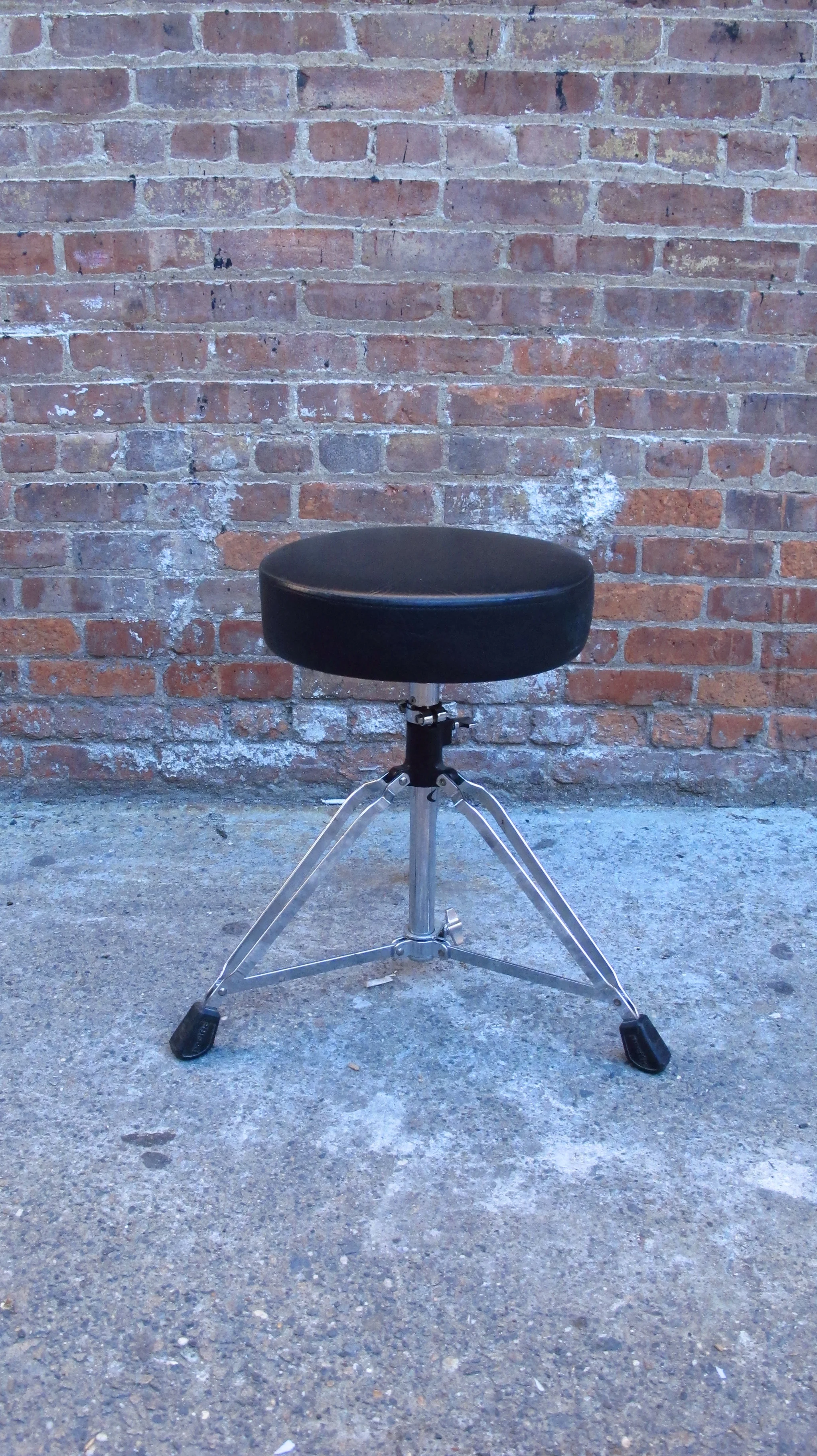 Metal and Black vinyl Musician’s stool $30