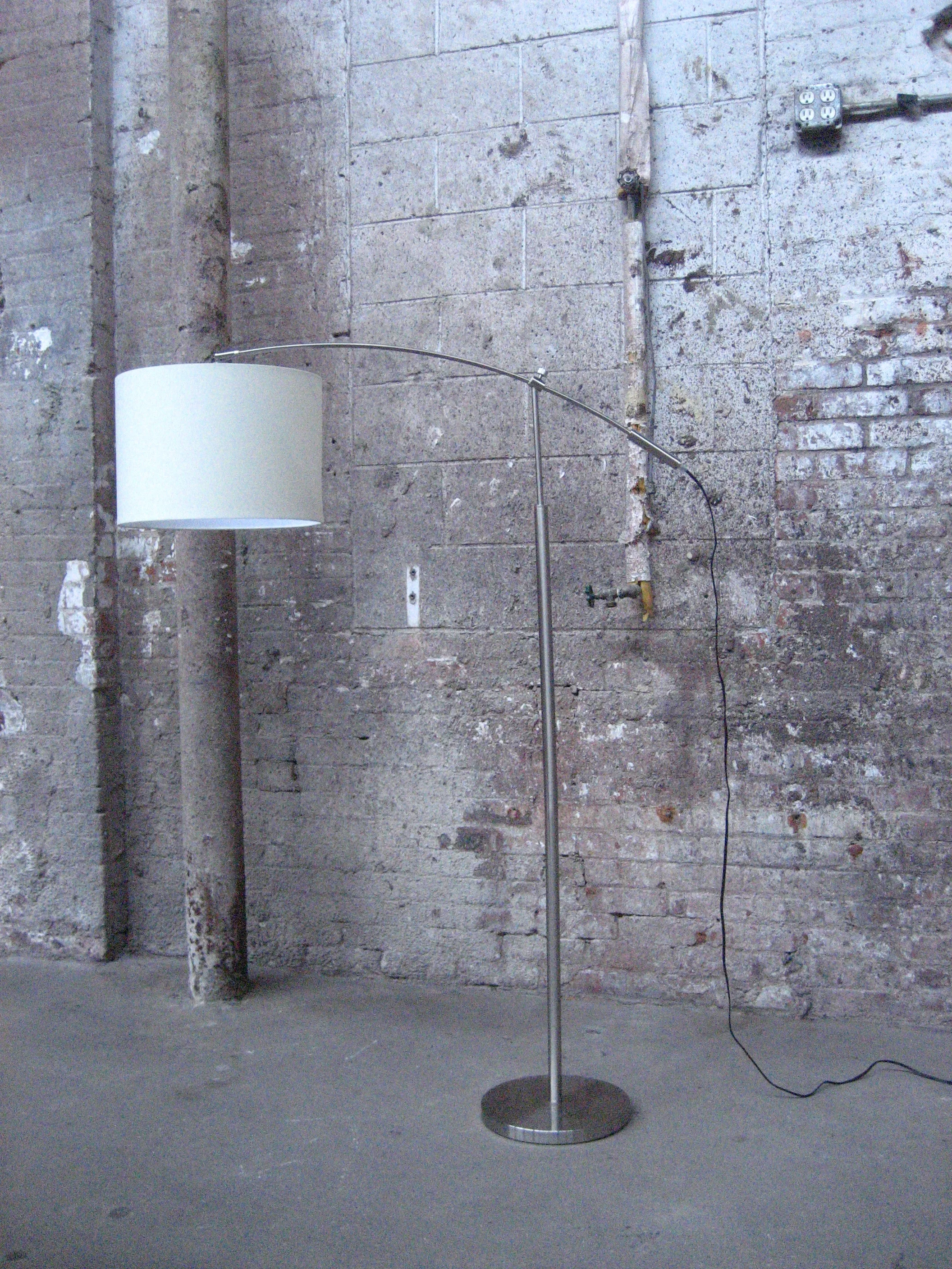 Grey Standing Arch Lamp w/Shade $75