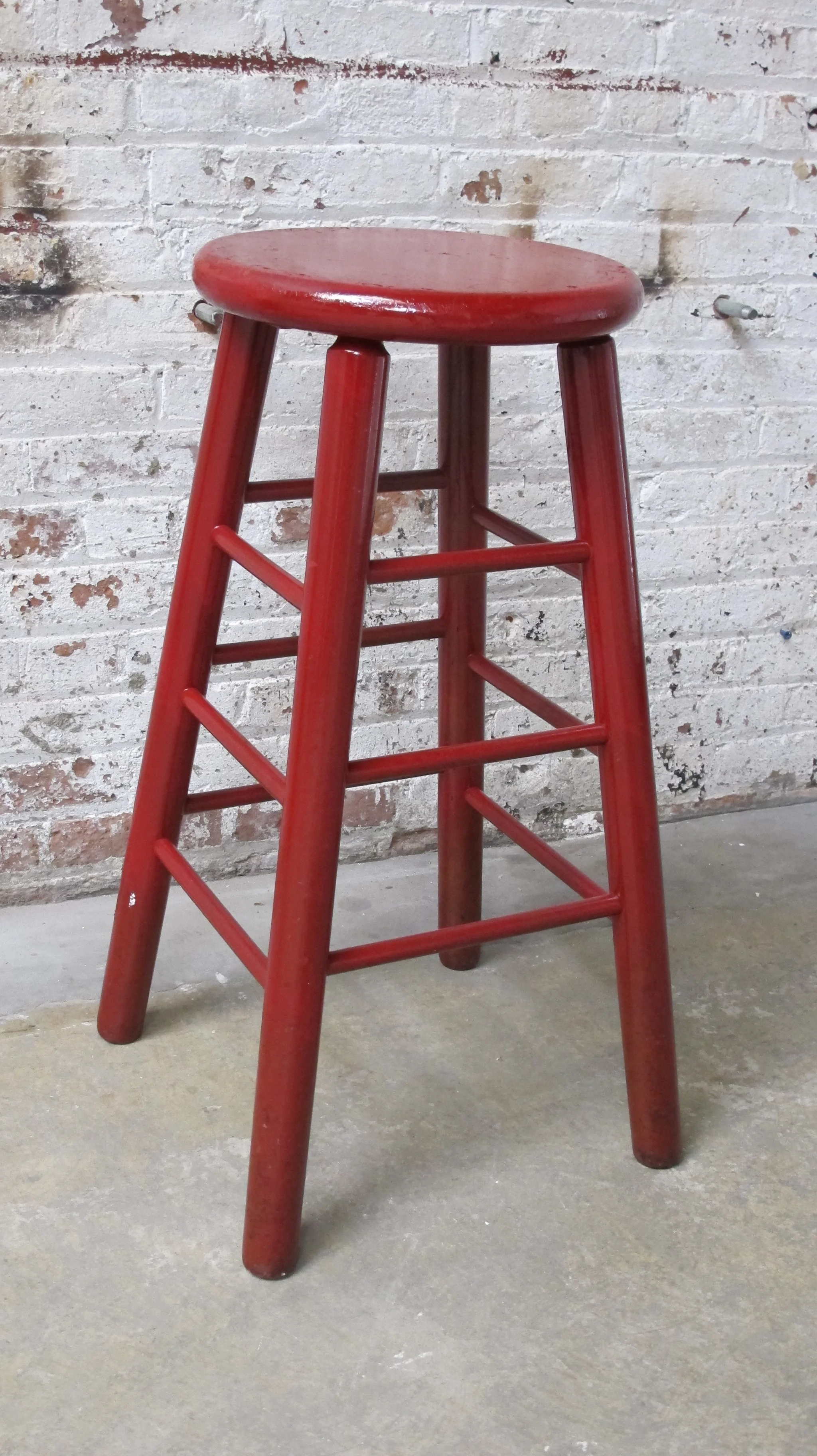 fire engine red stool $40