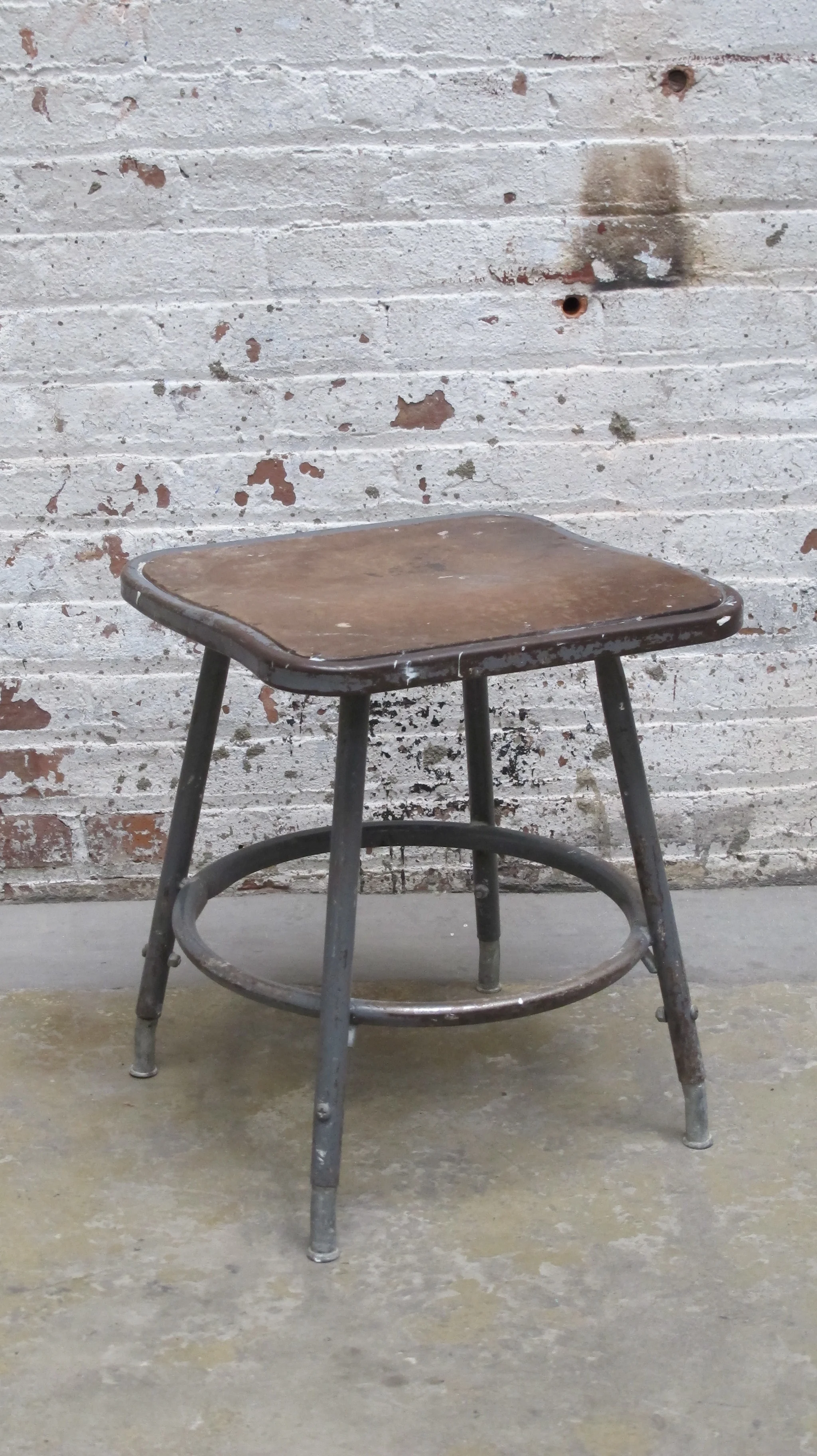 Short Metal Square Seat Artist Stool $40