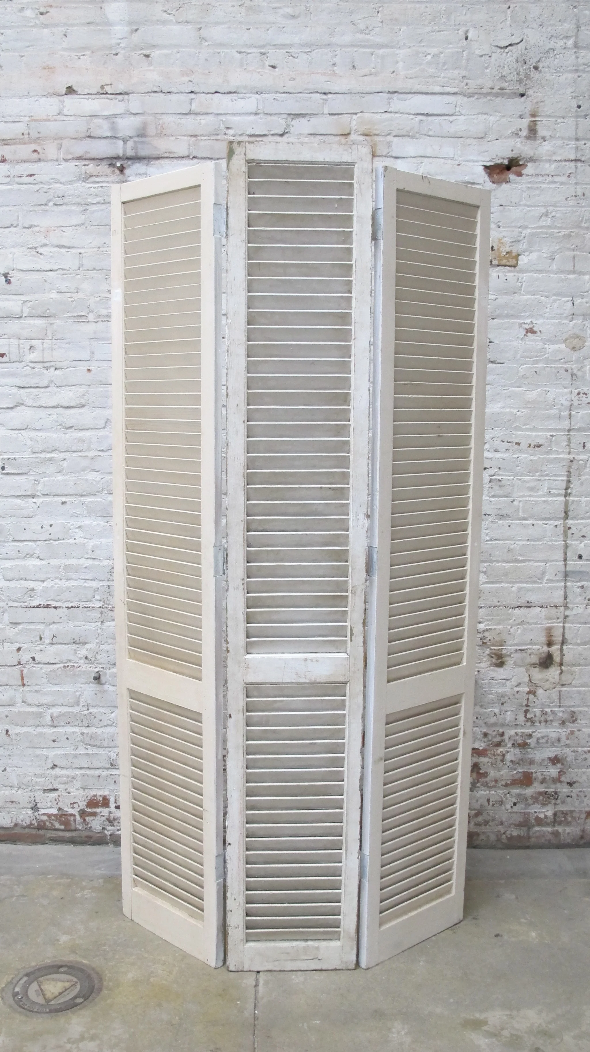 One way 3-panel White Screen - BACK $75