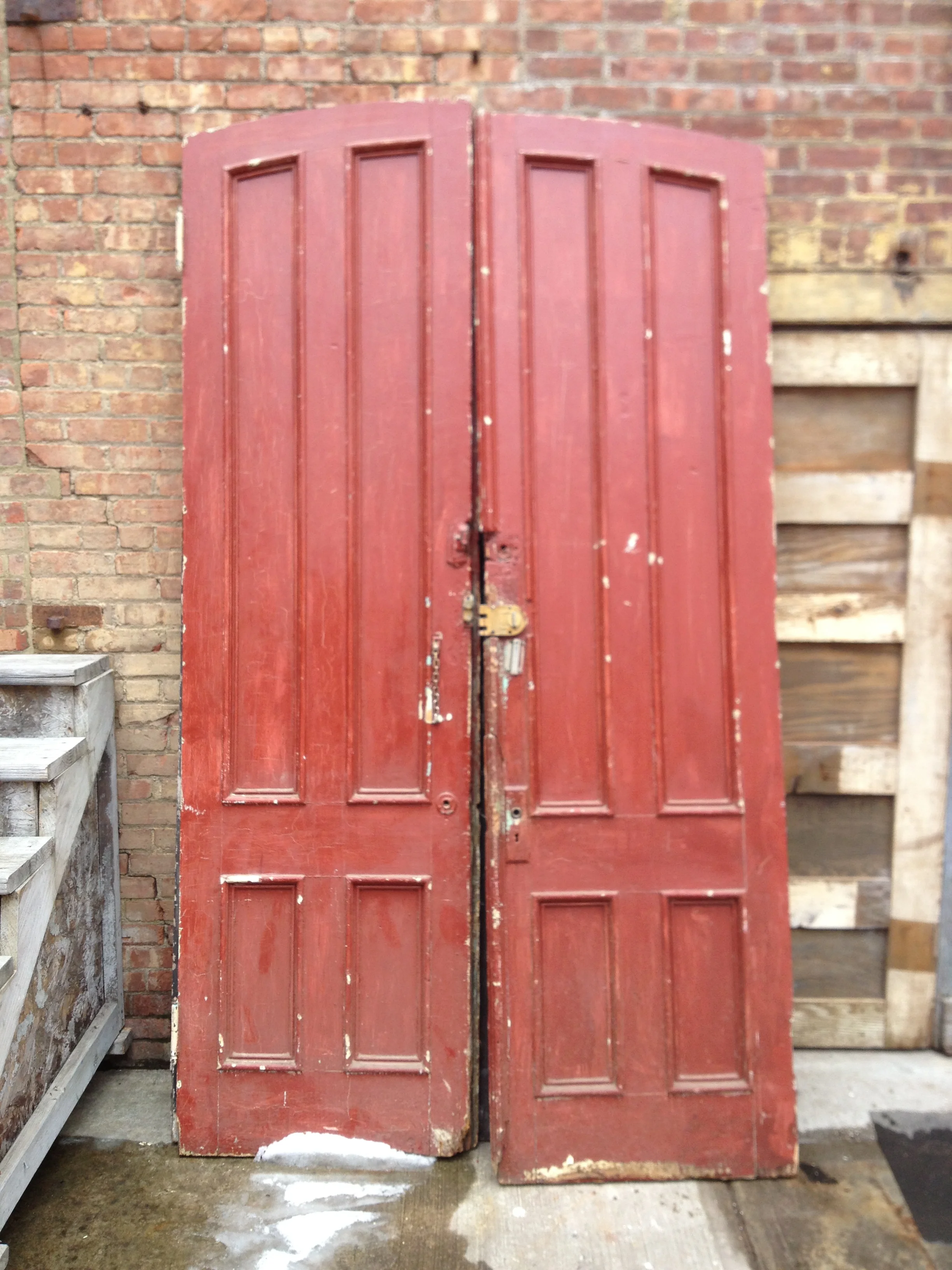 Large Arched Red Doors $100/ea