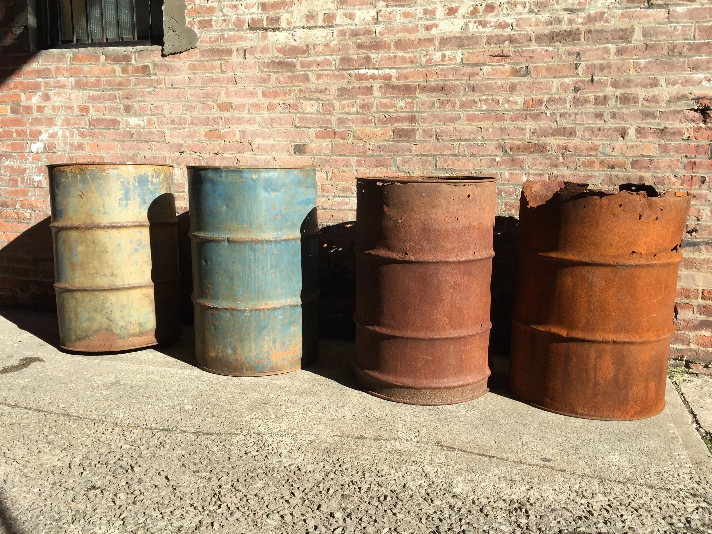 Rusted Metal Barrels $50/ea