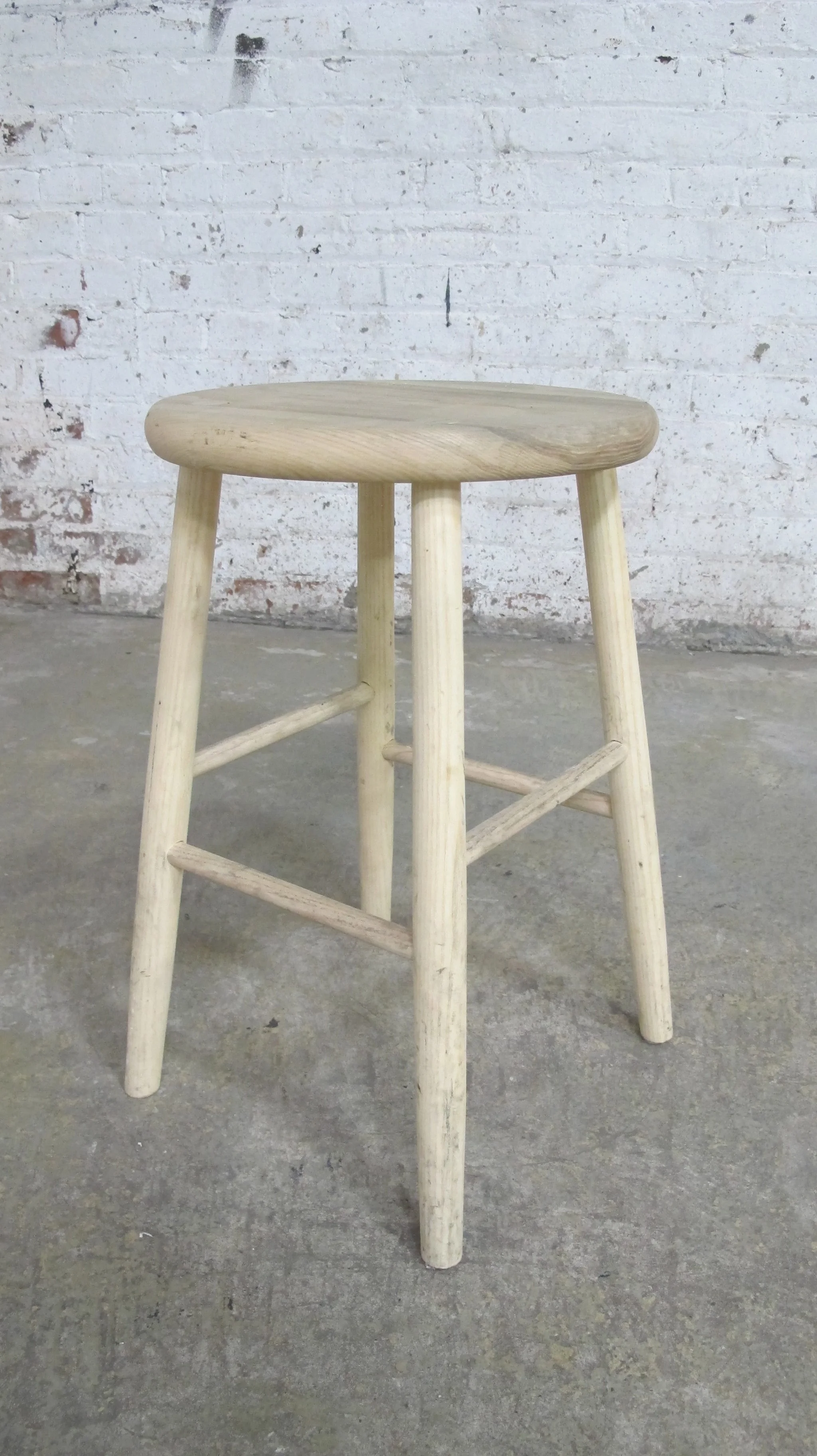 Raw Light Wood Stool copy $25