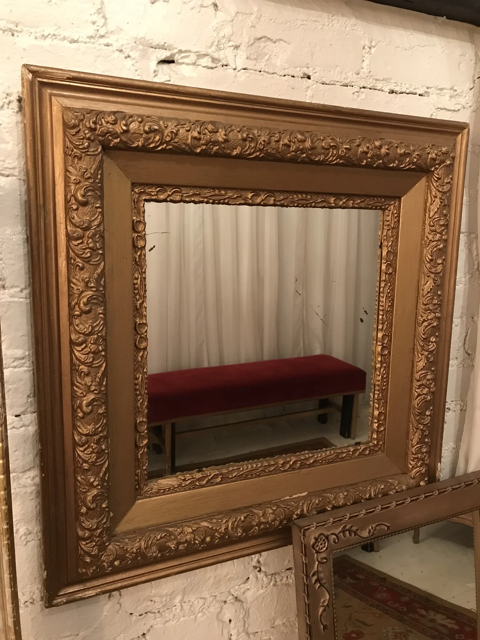 DOubly ornate Gold Framed Mirror $150