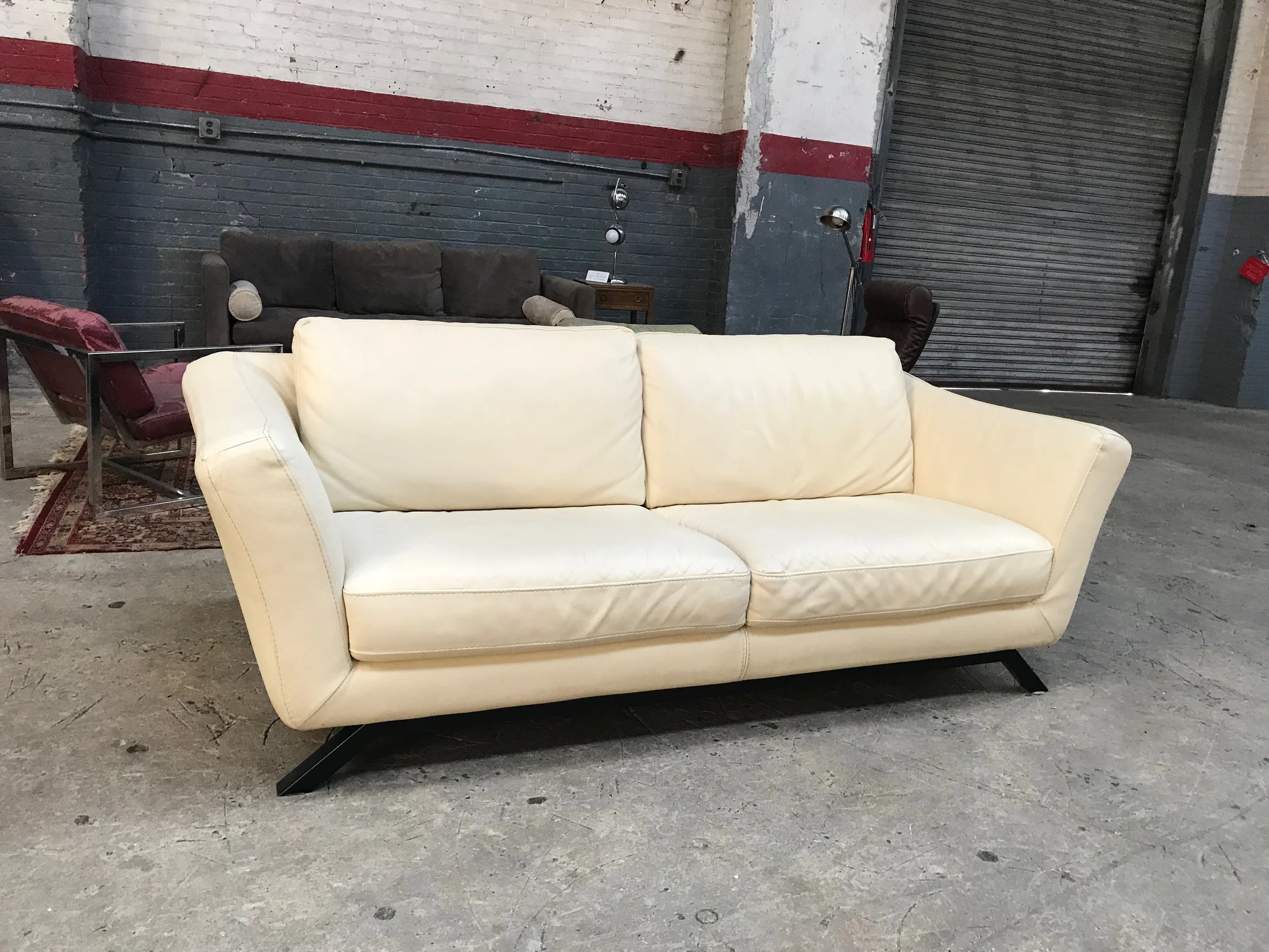 White Leather Couch $400