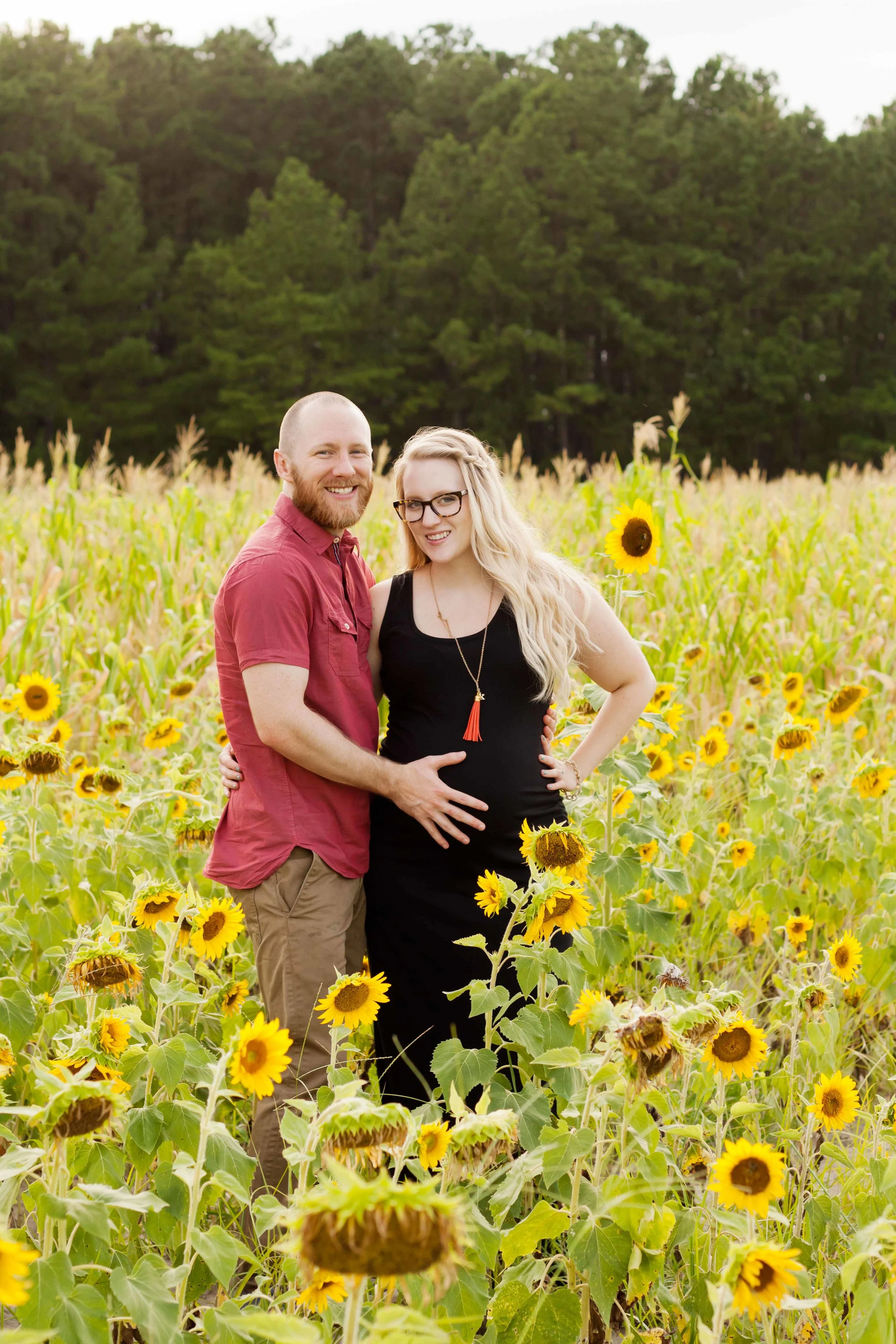 Hope Mills: Fowler Sunflower Maternity Session