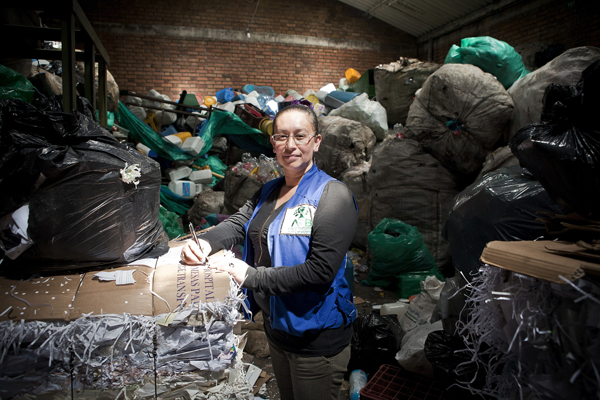 Marta Padilla is the Technical Advisor for ARB (Asociacion de Recicladores Bogota). Bogota 2014.