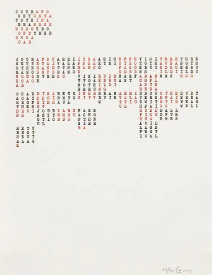 Carl Andre / J O U R A F O (1973) (Yucatan series)
