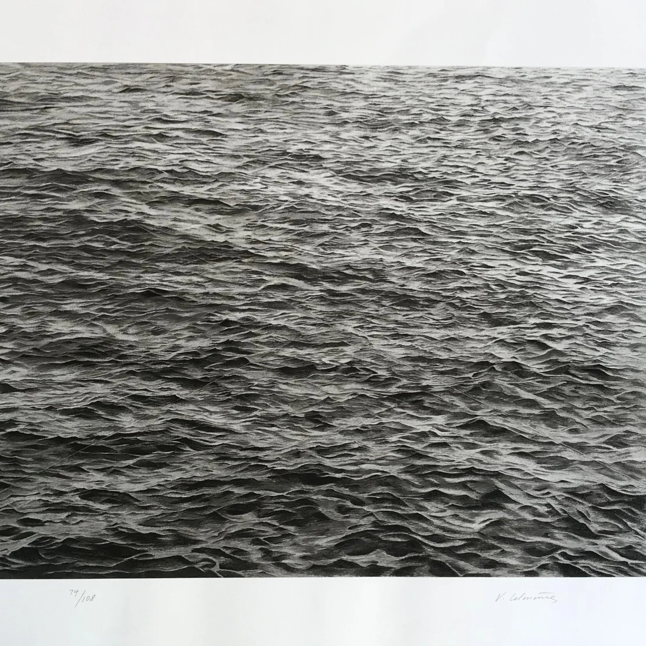 Vija Celmins / Ocean with Cross #1 (2005)