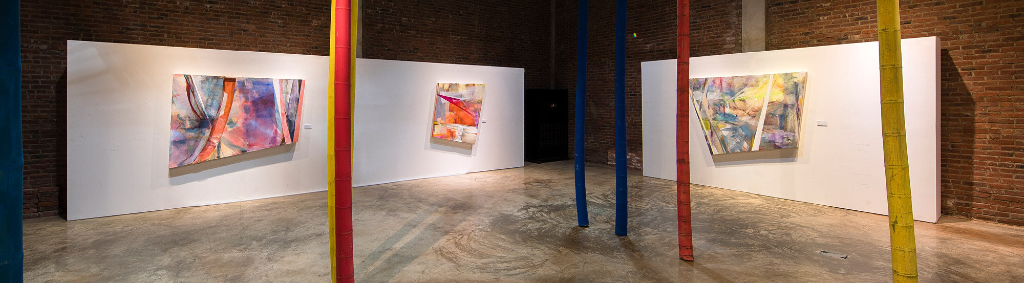 Installation view with sculpture by Jong Il Ma