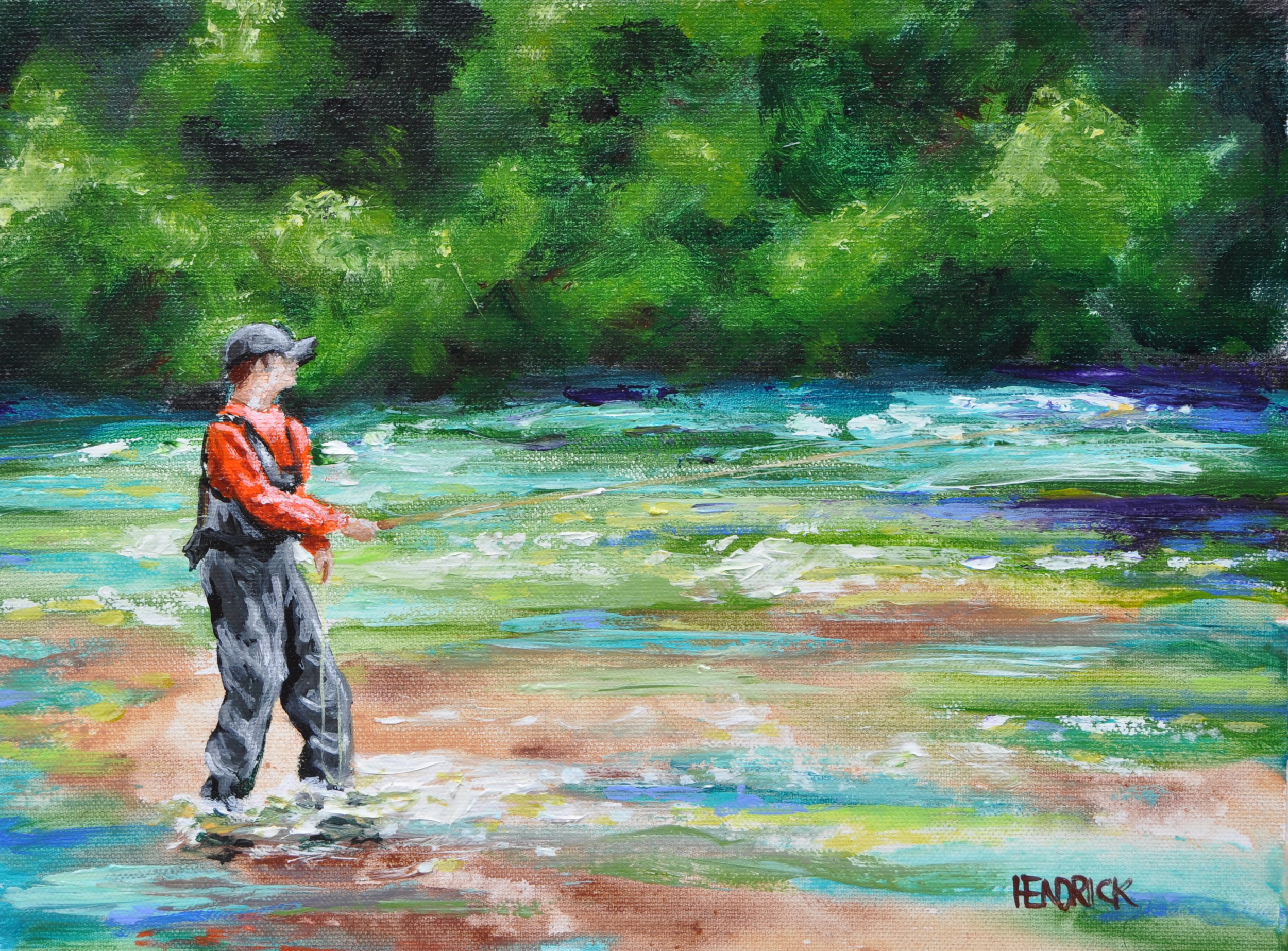Wading Out, Acrylic