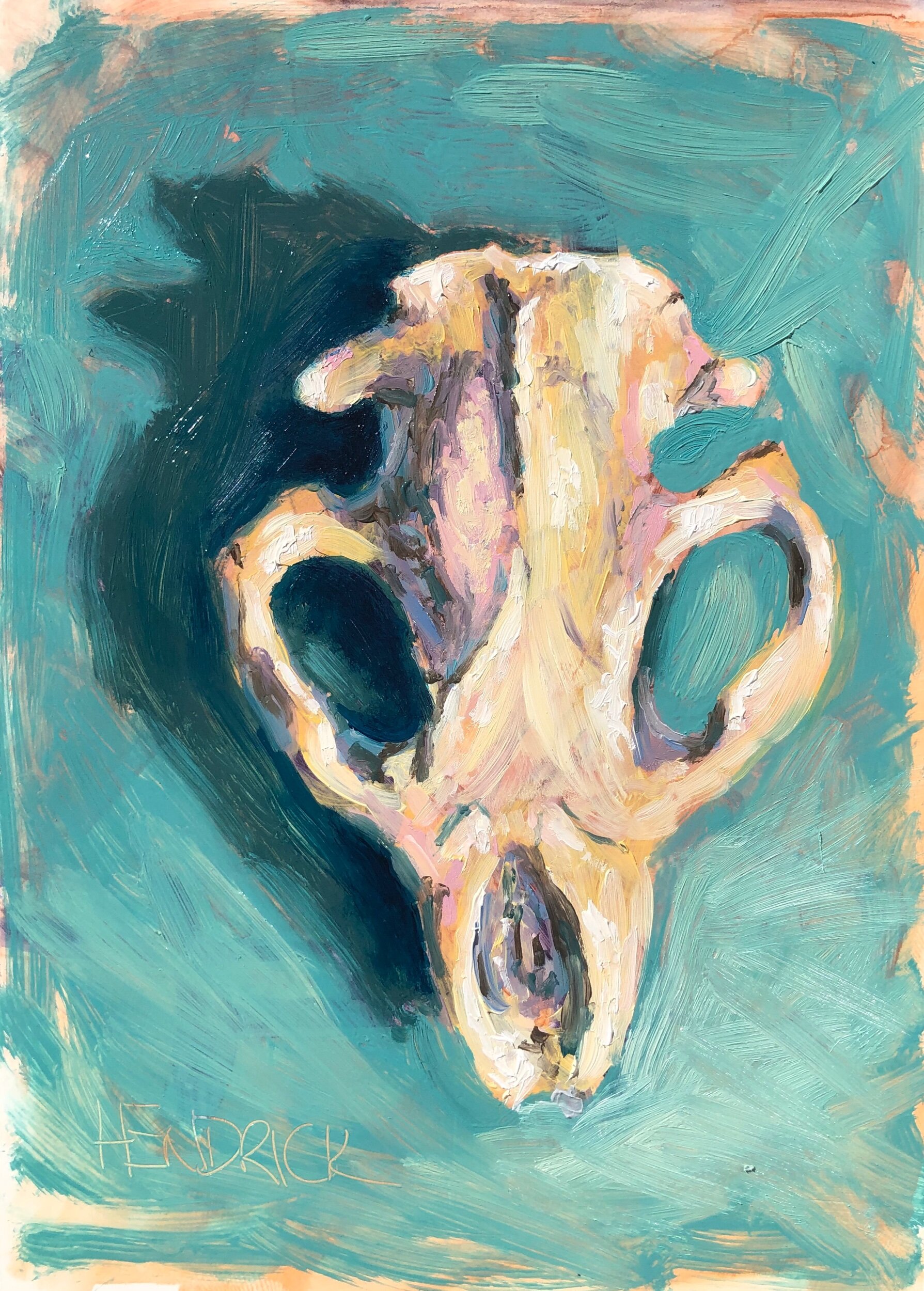 Skull  5x7” Oil on panel