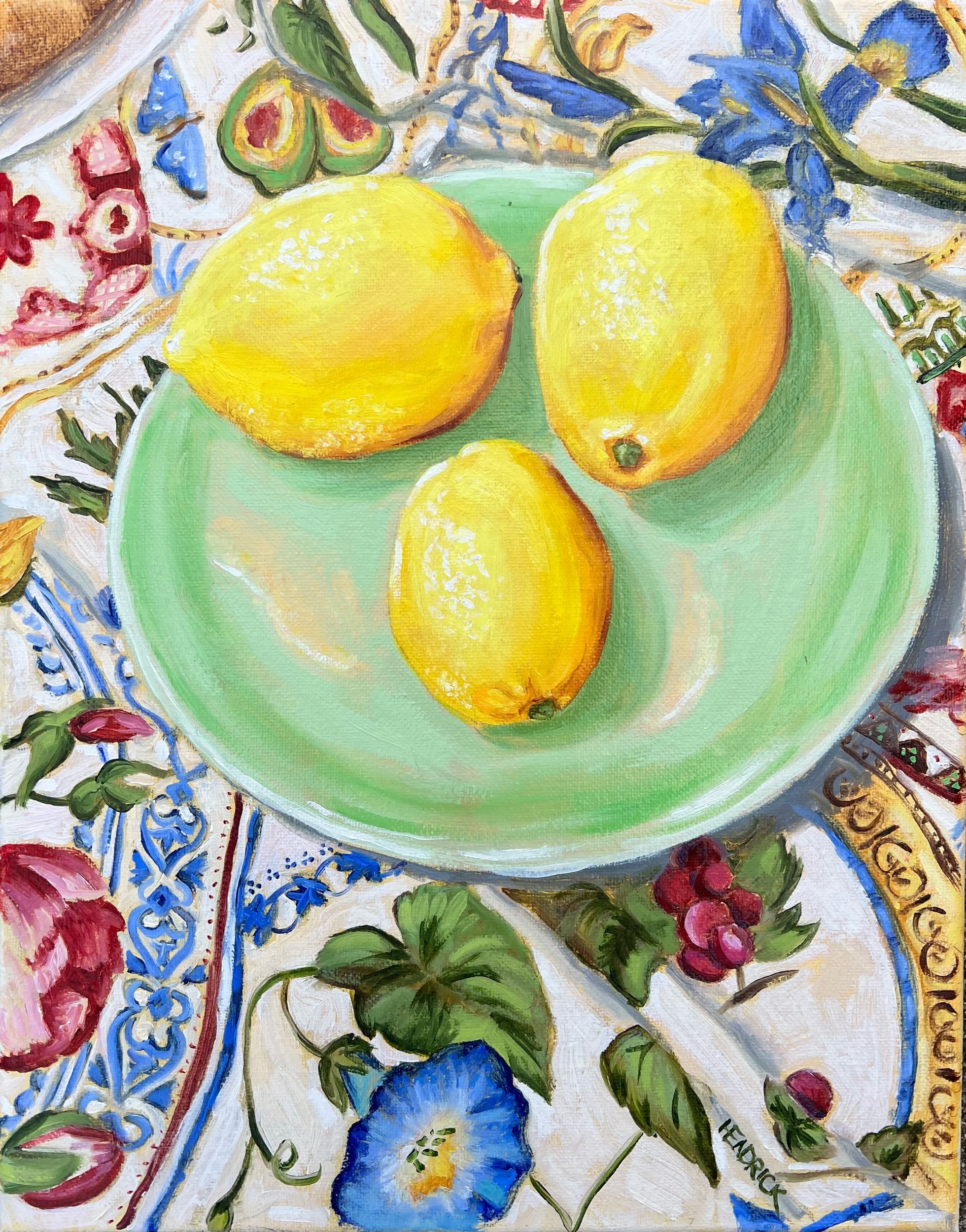 Leslie’s Lemons 11x14”, Oil on canvas 