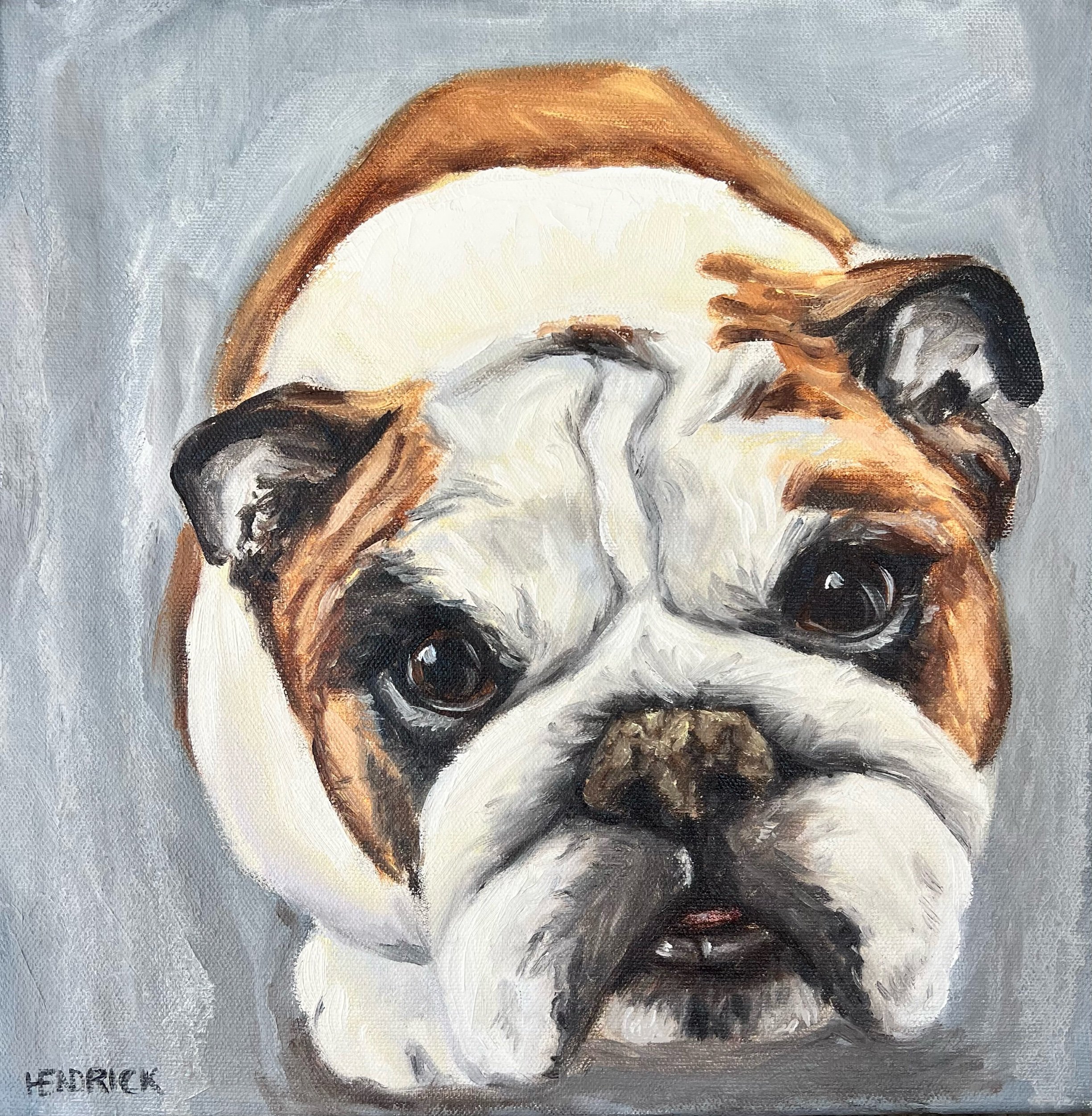Jimmys Dog, 12x12” Oil on canvas