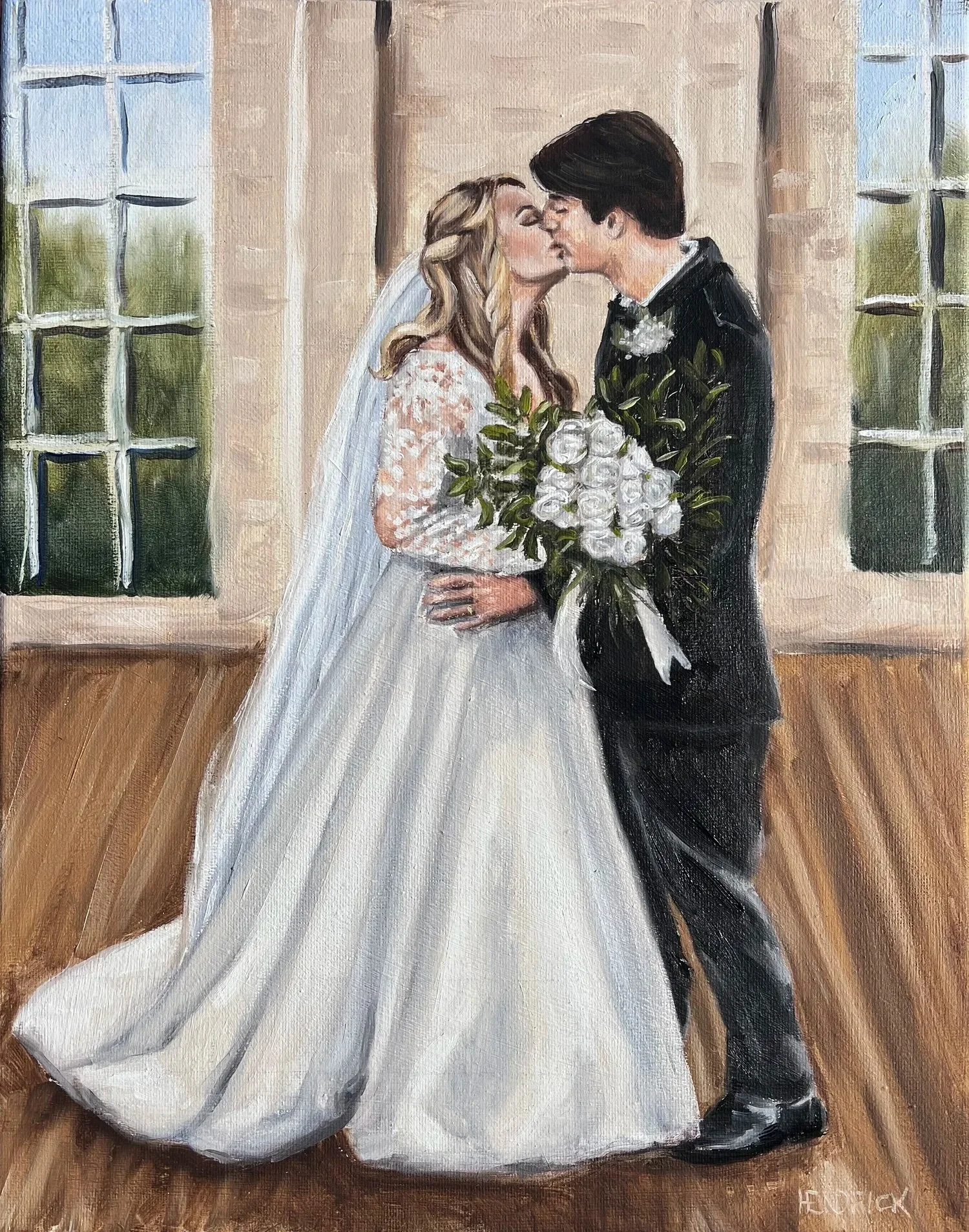 Aligrace and Cody 16x20, Oil