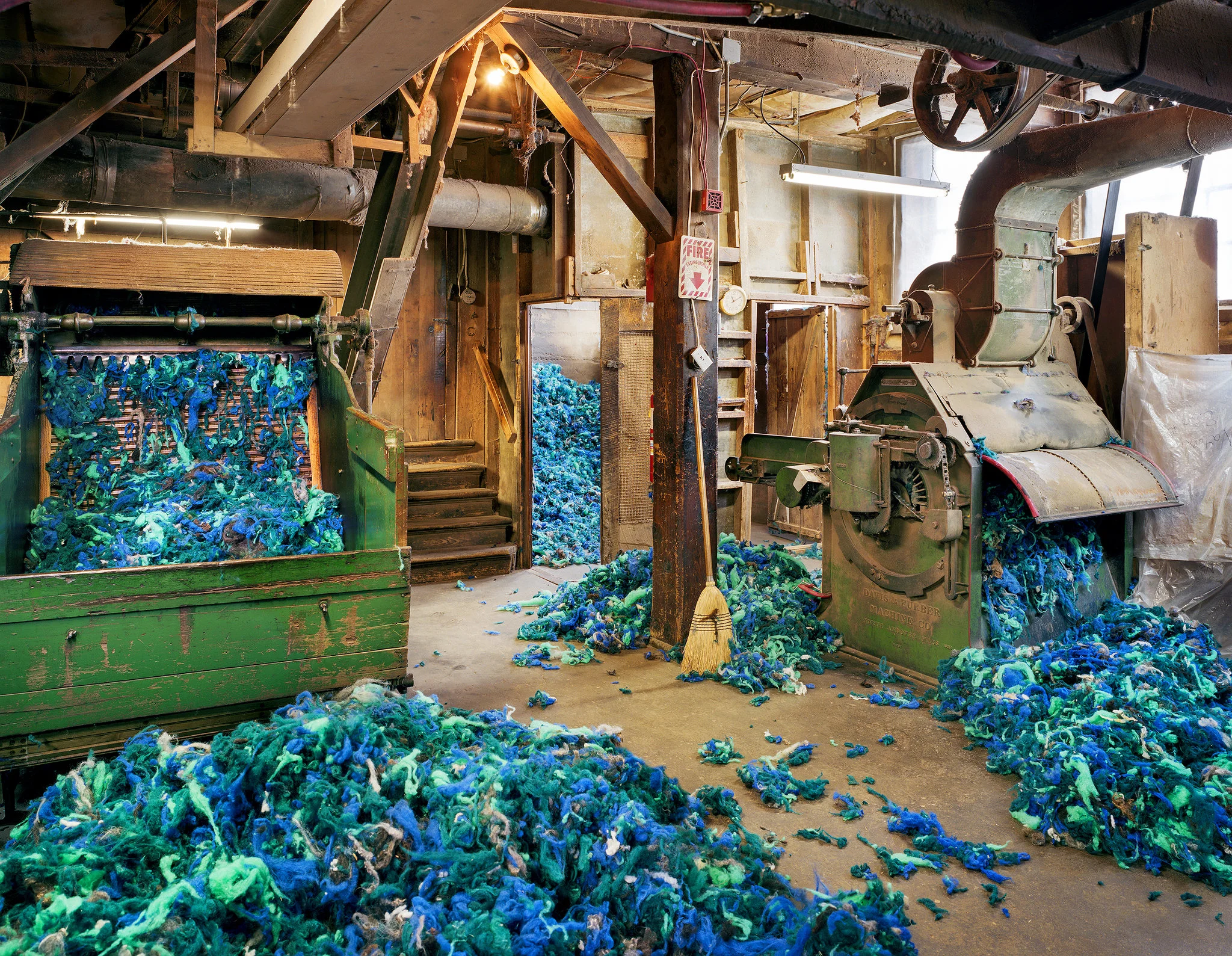 Picker and duster for separating and cleaning raw wool, Bartlettyarns, Harmony, Me. Photograph by Christopher Payne/Bonni Benrubi Gallery