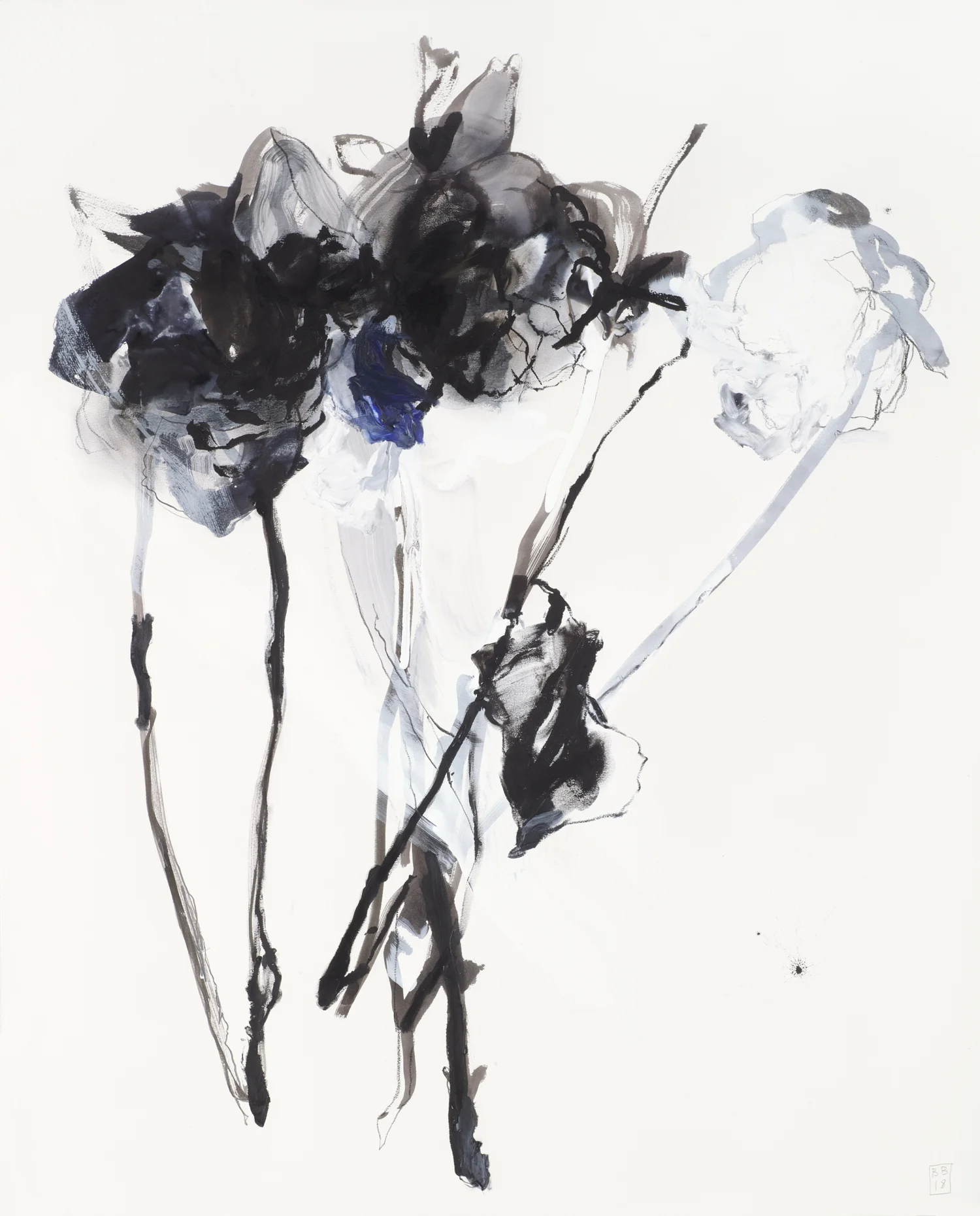 Shadows study #3 51.25x42 oil & acrylic on Arches oil paper 2018