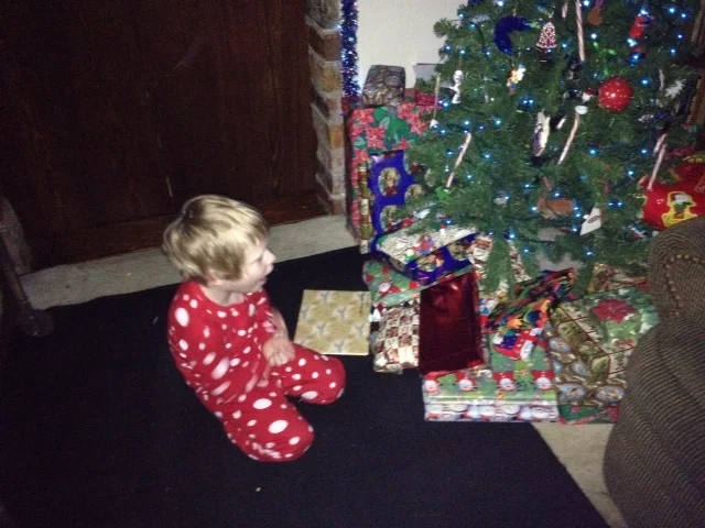 It was hard waiting for Christmas to come and when it finally did, Brandon showed so much patience. But eventually it ran out and he woke up the entire house.