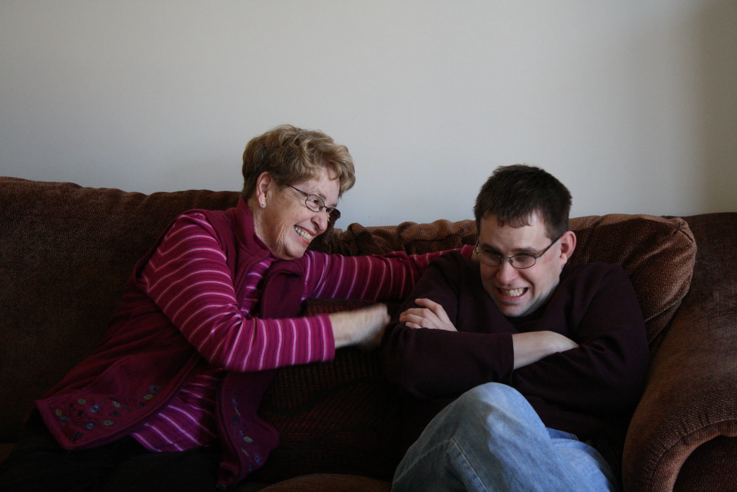 I don't know what he said, but it was pretty common for him to tease his mother. Matt took the payback well.