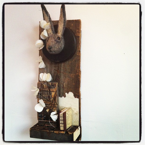 I felted the bunny head, Teresa did the rest!