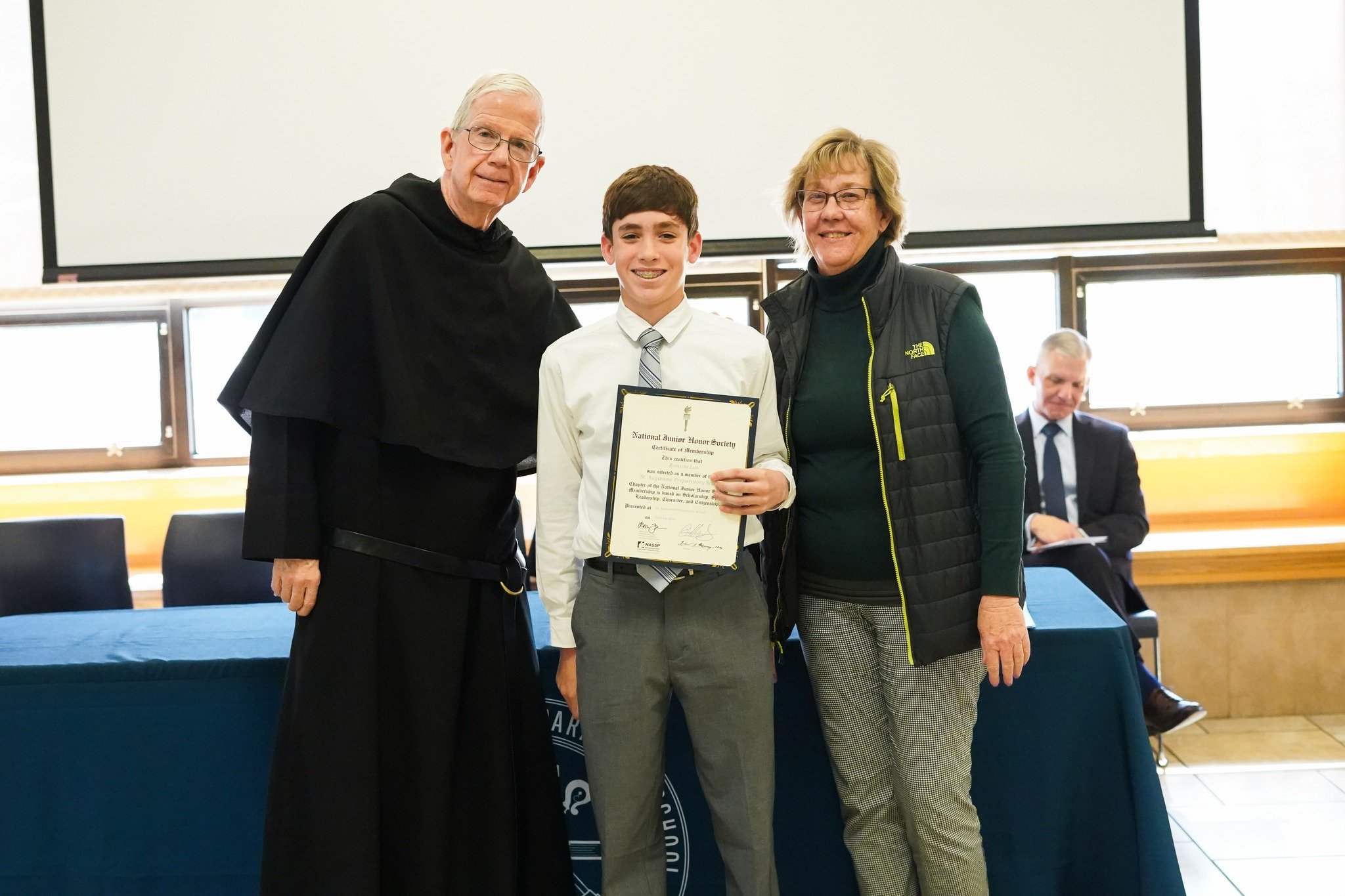 All smiles today for several members of the 8th Grade Class of 2028 as they were inducted into the National Junior Honor Society.

Congratulations to these hardworking students as their dedication in the classroom helped them earn this tremendous ach